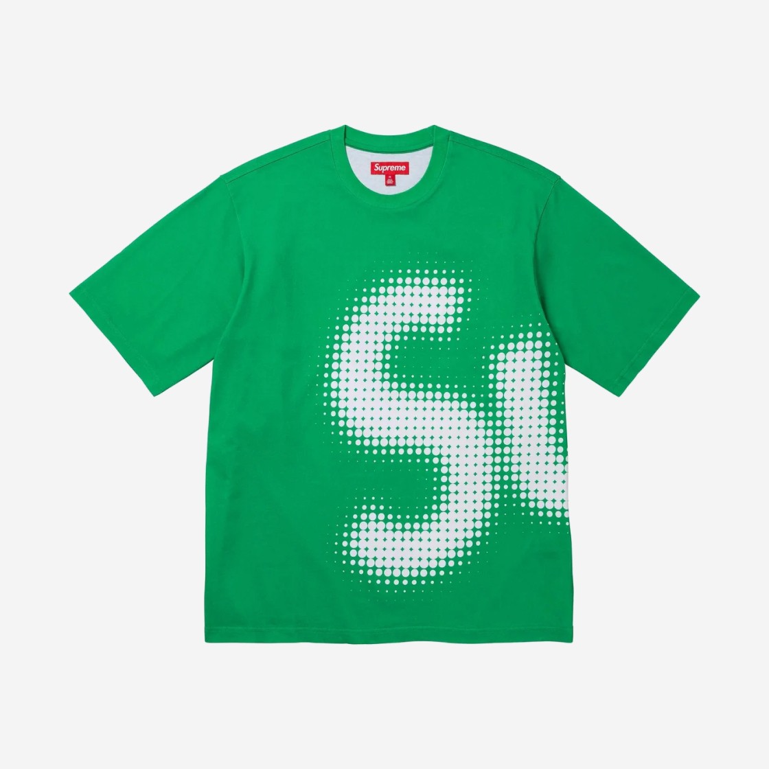 Supreme Halftone S/S Top Bright Green - 24SS 상세 이미지 1