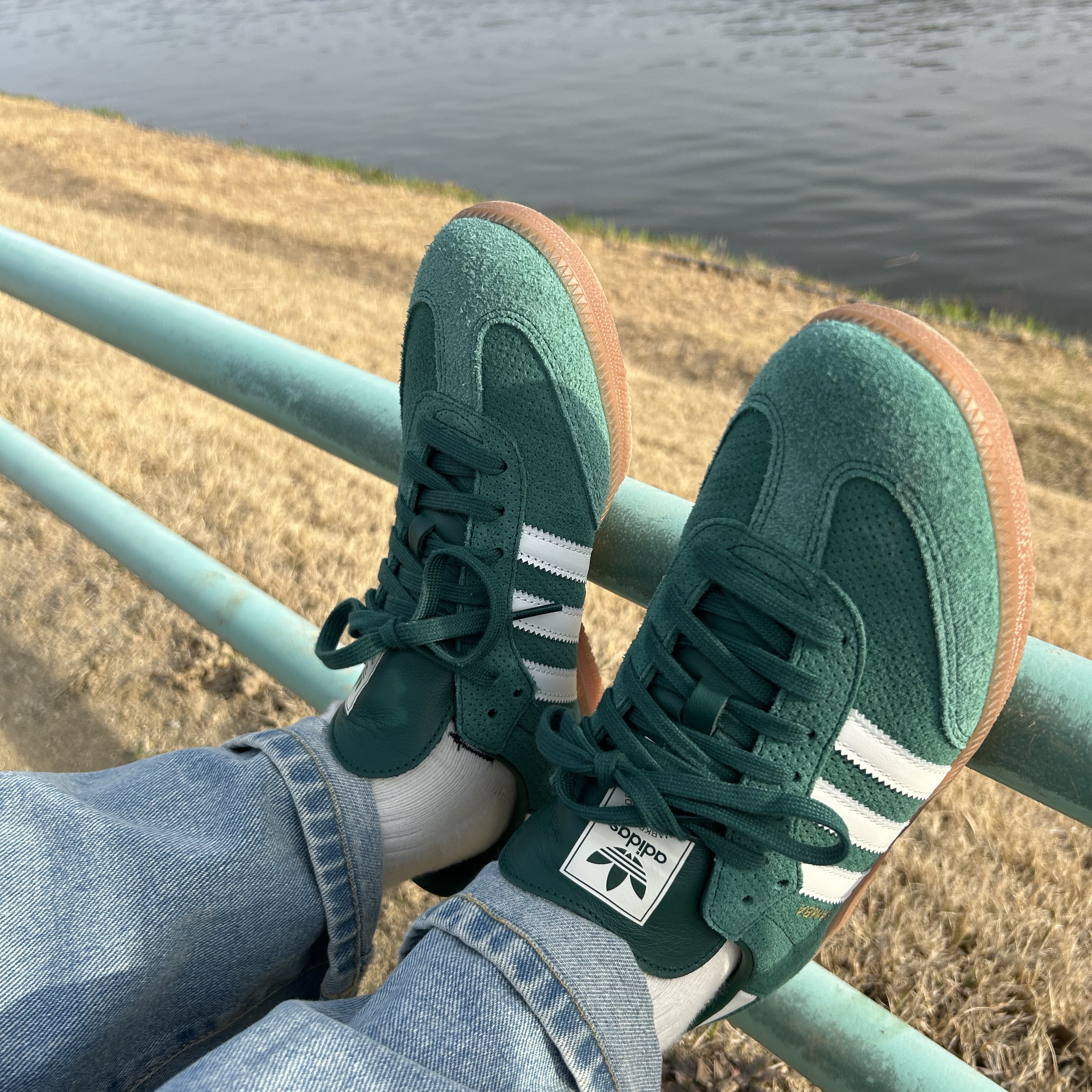 Adidas Samba OG Collegiate Green 착용 스타일 - 1