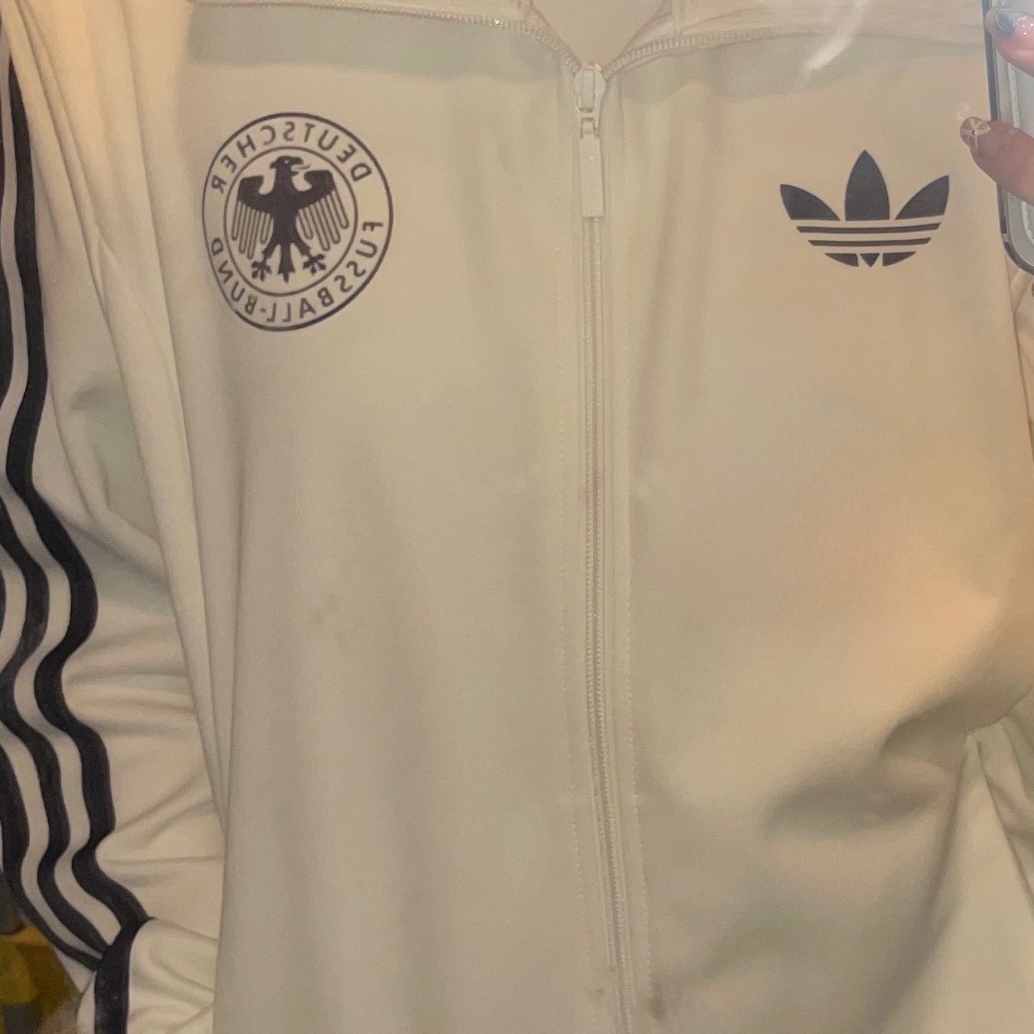 Adidas German Beckenbauer Track Top Off White - KR Sizing 착용 스타일