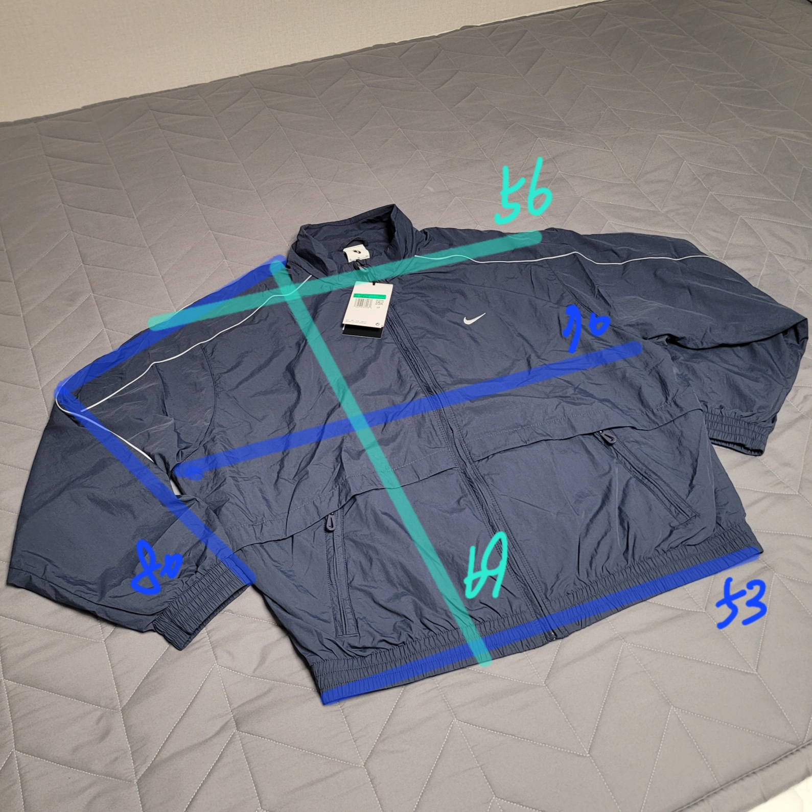Nike NSW Solo Swoosh Woven Track Jacket Thunder Blue - Asia 착용 스타일