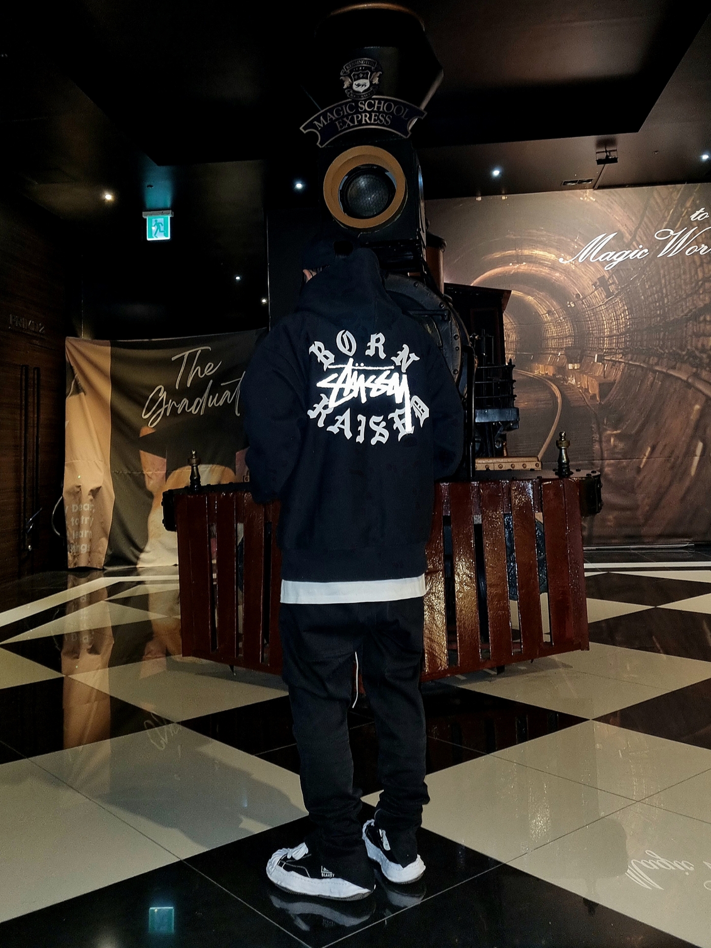 Stussy Basic Zip Hoodie Black, Nike x Stussy Full Zip Washed Fleece Hoodie Black (FJ9175-010) 착용 스타일