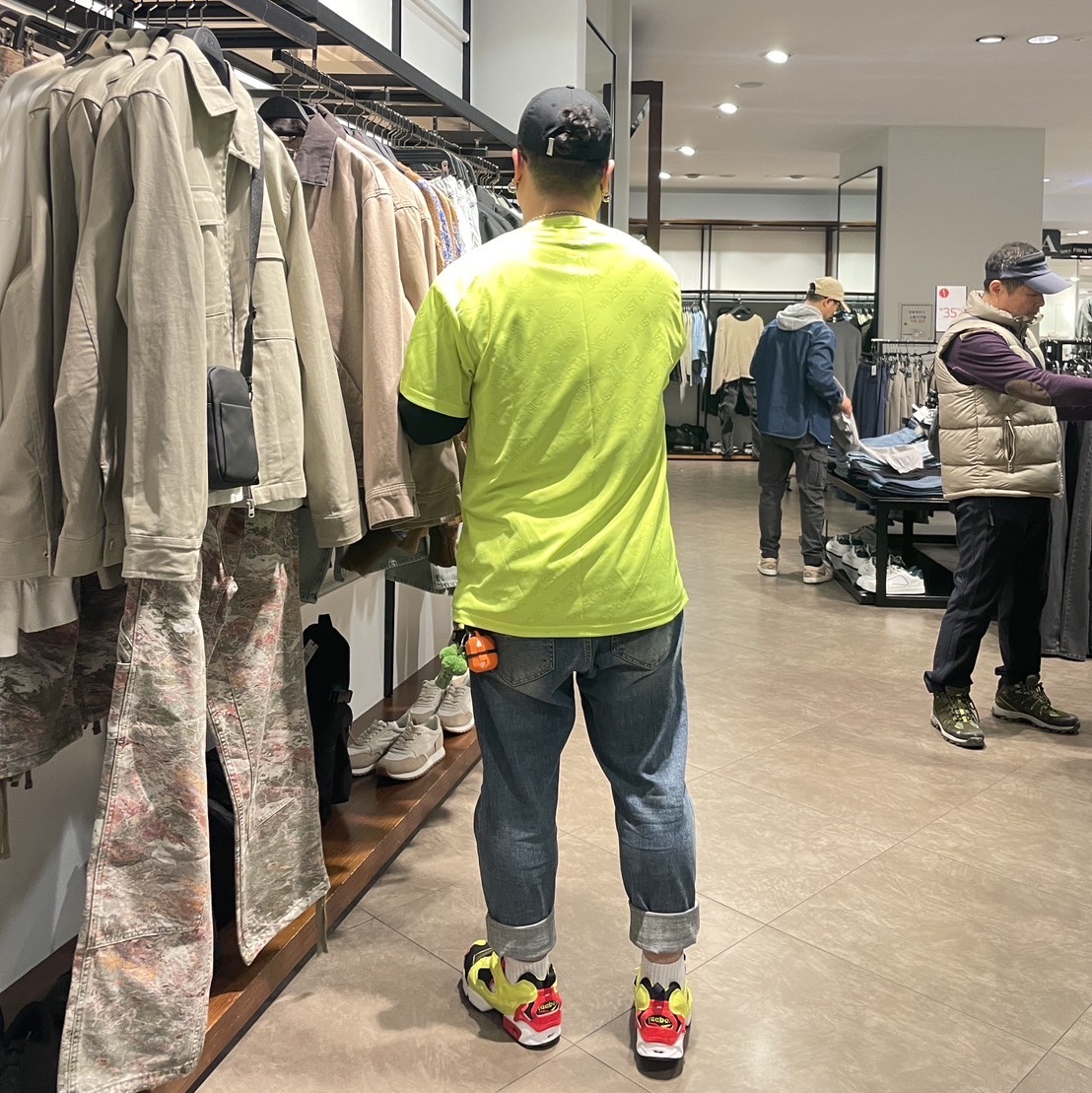 Reebok x Maison Margiela Project 0 IF Memory of Citron Yellow 착용 스타일 - 1