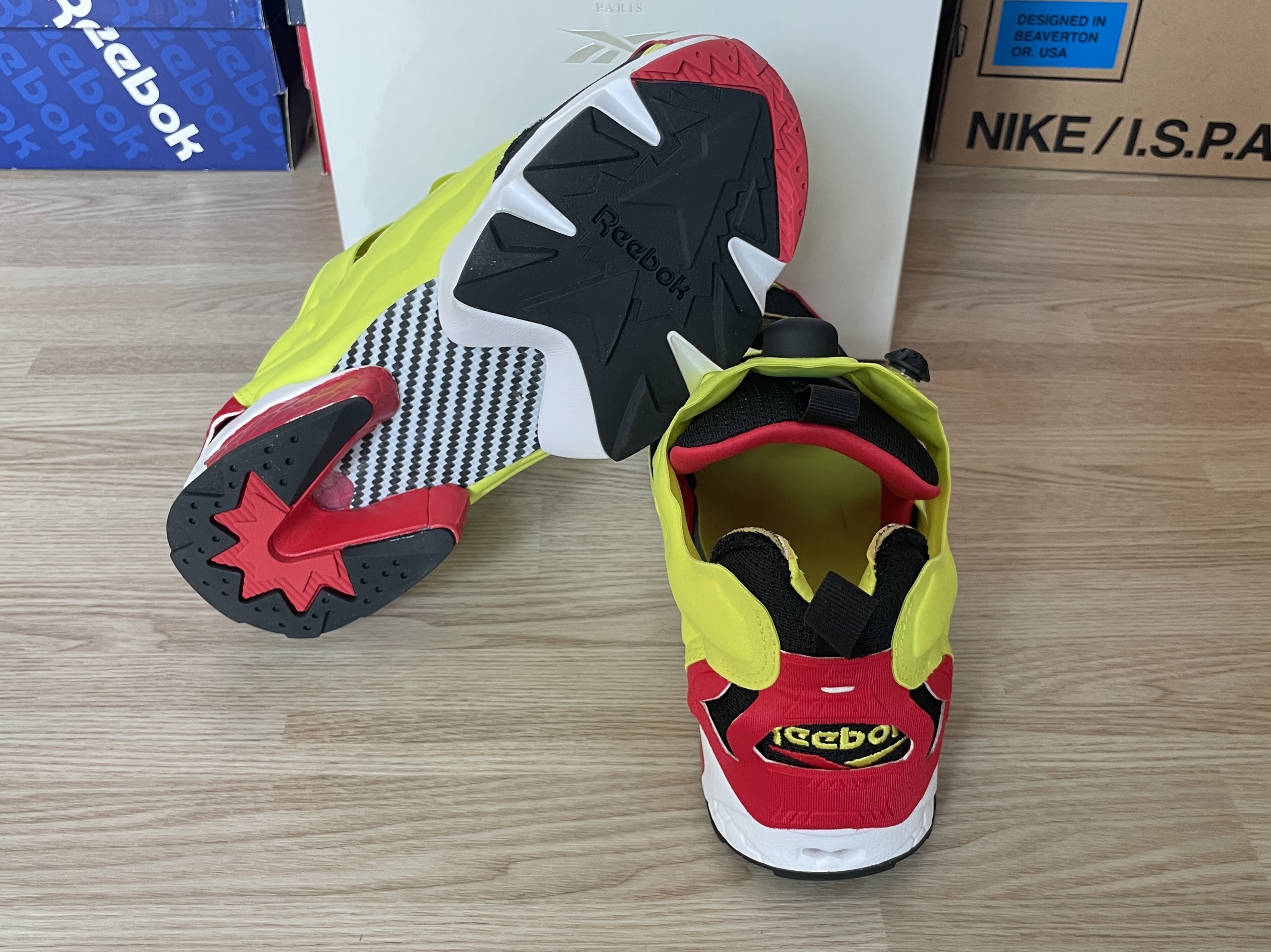 Reebok x Maison Margiela Project 0 IF Memory of Citron Yellow 착용 스타일 - 4