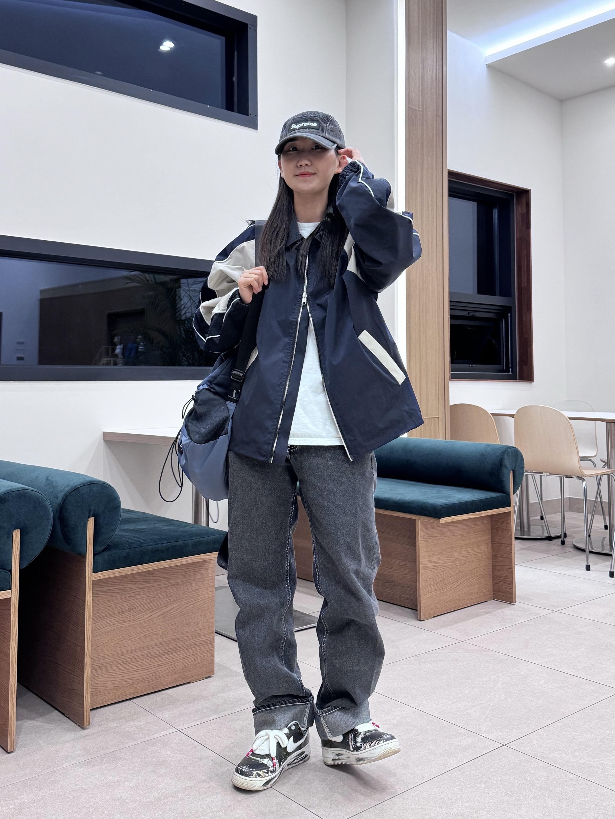 Supreme Denim Camp Cap Black - 24SS, Nike x Peaceminusone Air Force 1 Low Para-Noise 착용 스타일 - 1