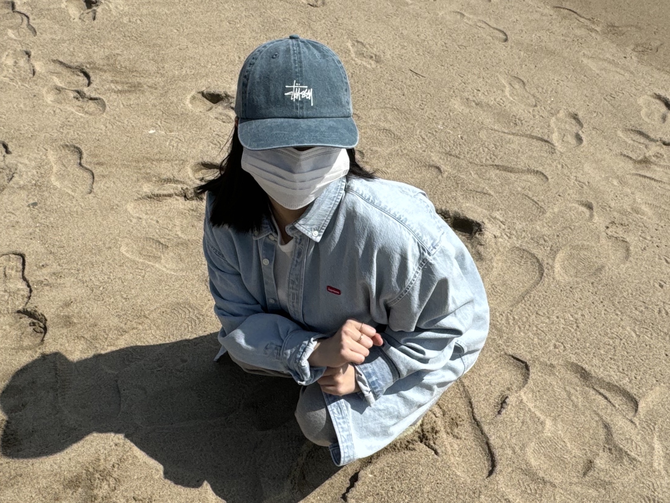 Supreme Small Box Shirt Washed Blue - 24SS, Stussy Low Pro Basic Washed Strapback Cap Midnight 착용 스타일