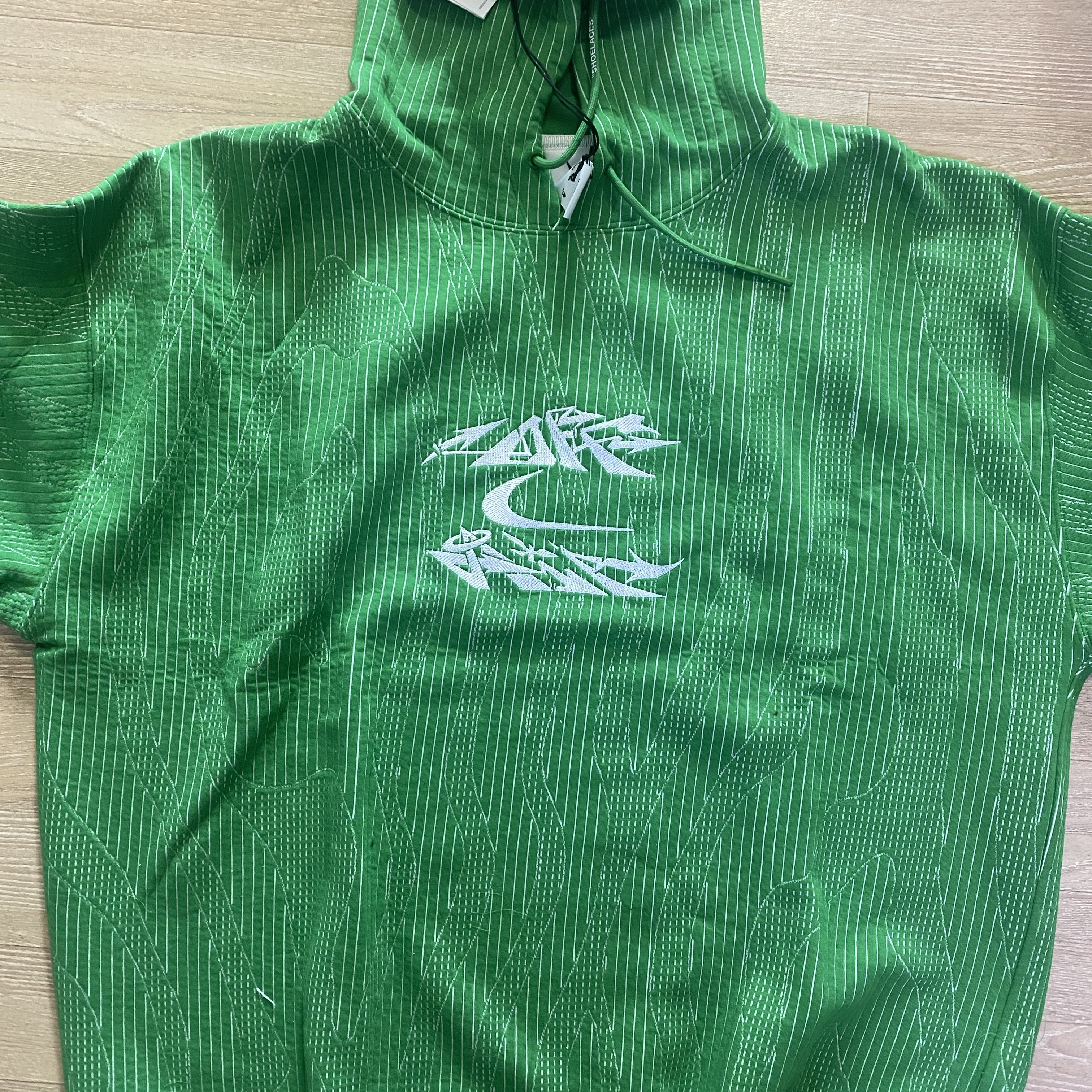 Nike x Off-White Engineered Hoodie Kelly Green - Asia 착용 스타일