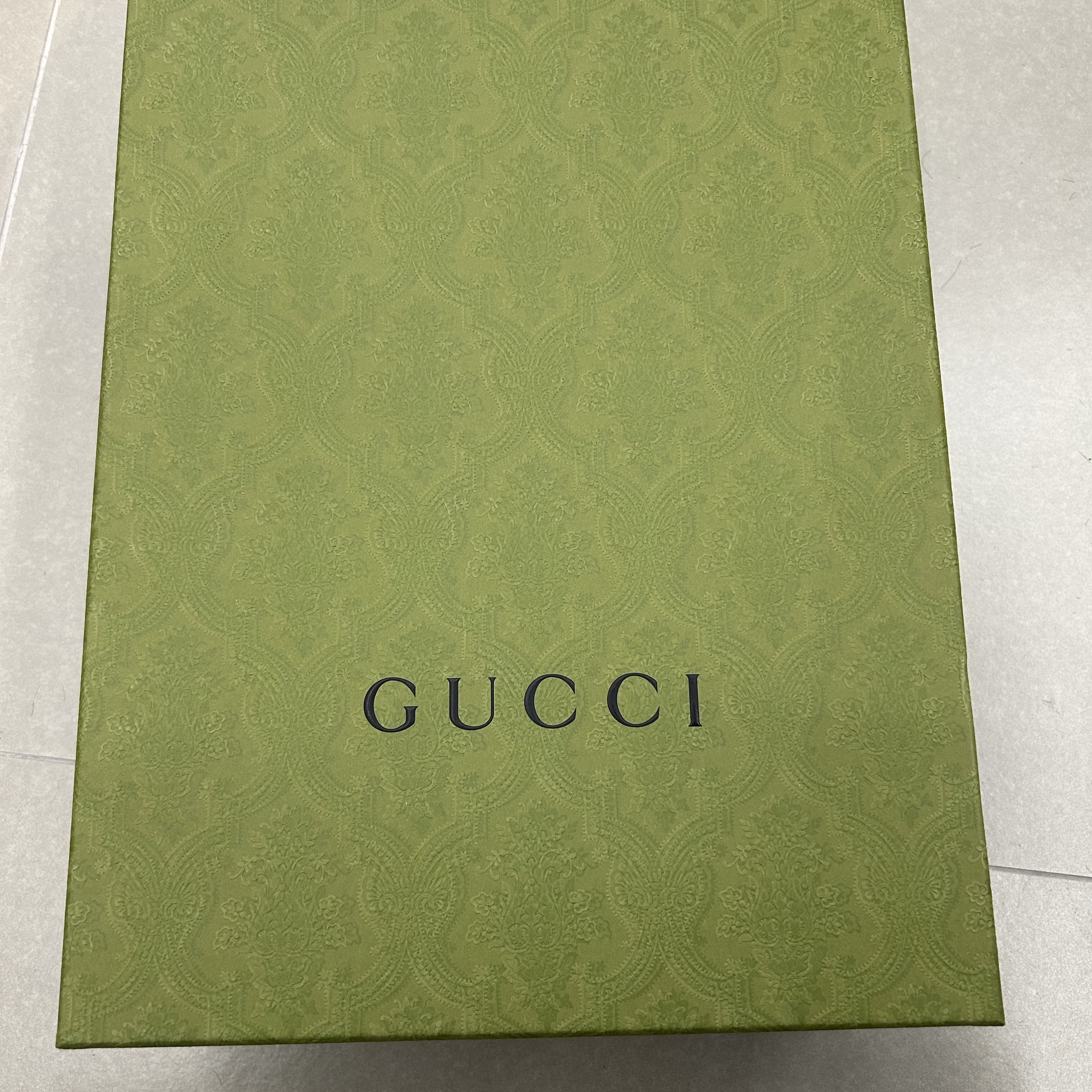 Gucci Interlocking G Slide Sandal Orange Green Rubber 착용 스타일 - 2