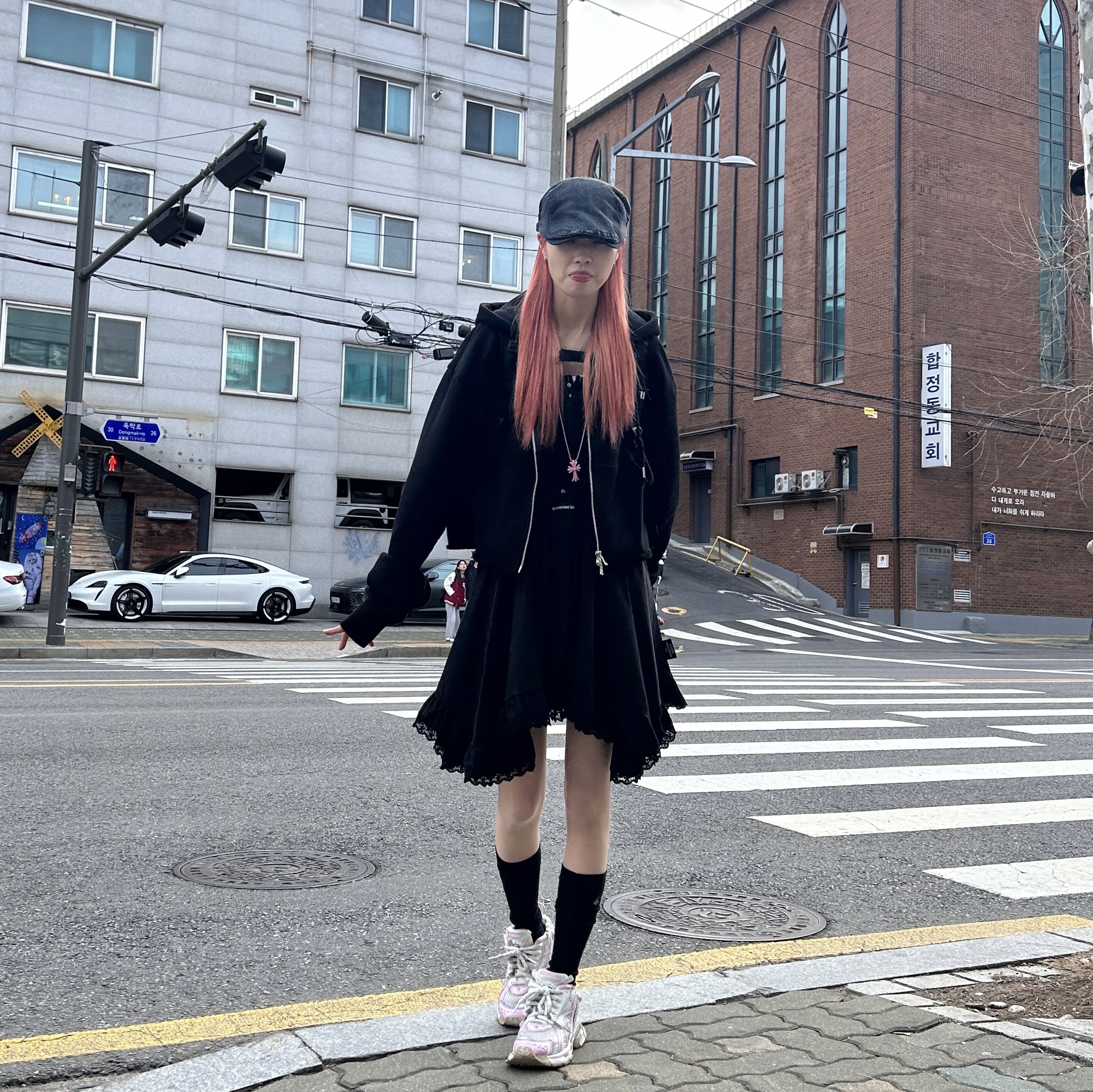 Chrome Hearts Silichrome CH Cross Pendant Pink 2022, Mischief Rhombus Backpack Black 착용 스타일