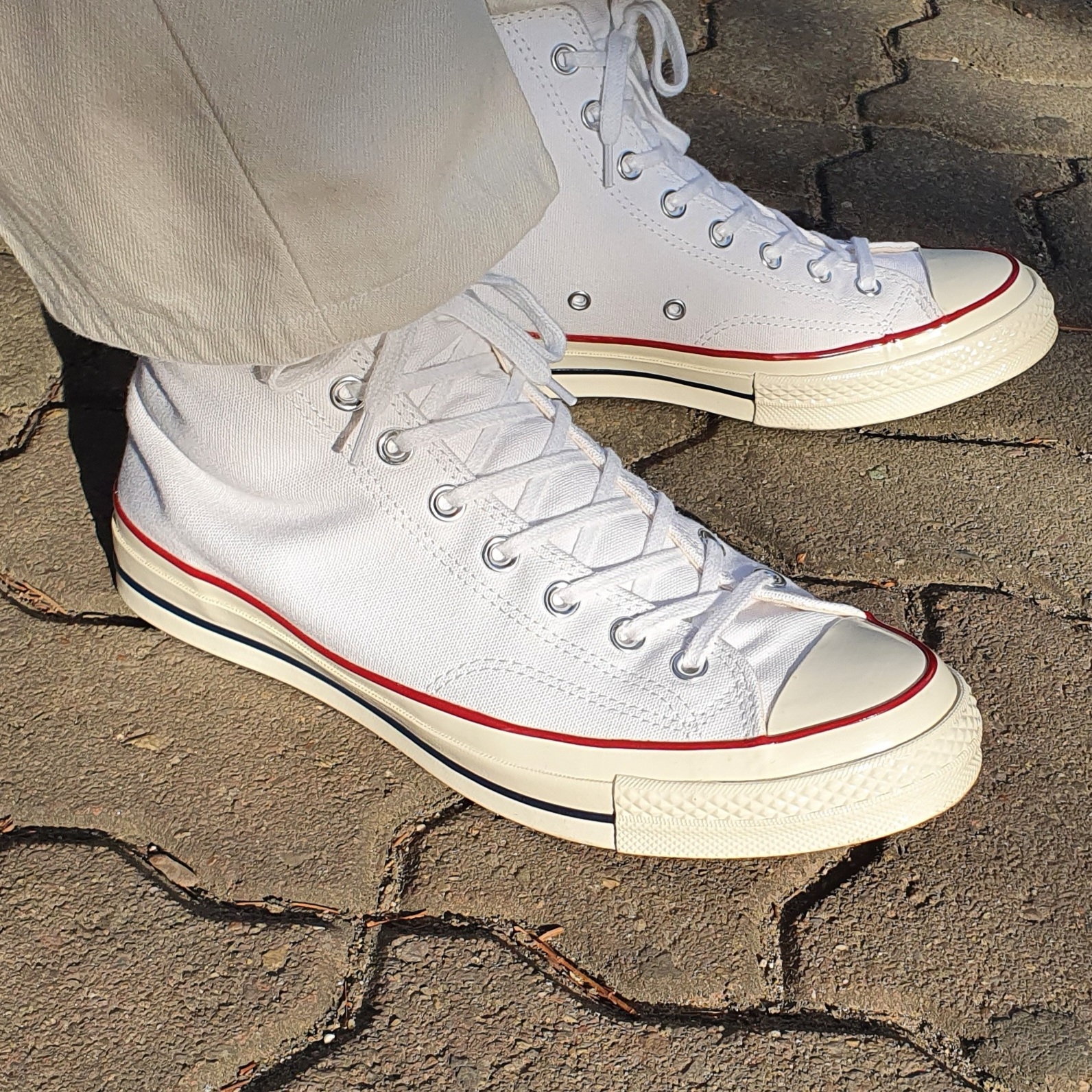 Converse Chuck 70 High Vintage Canvas White 착용 스타일