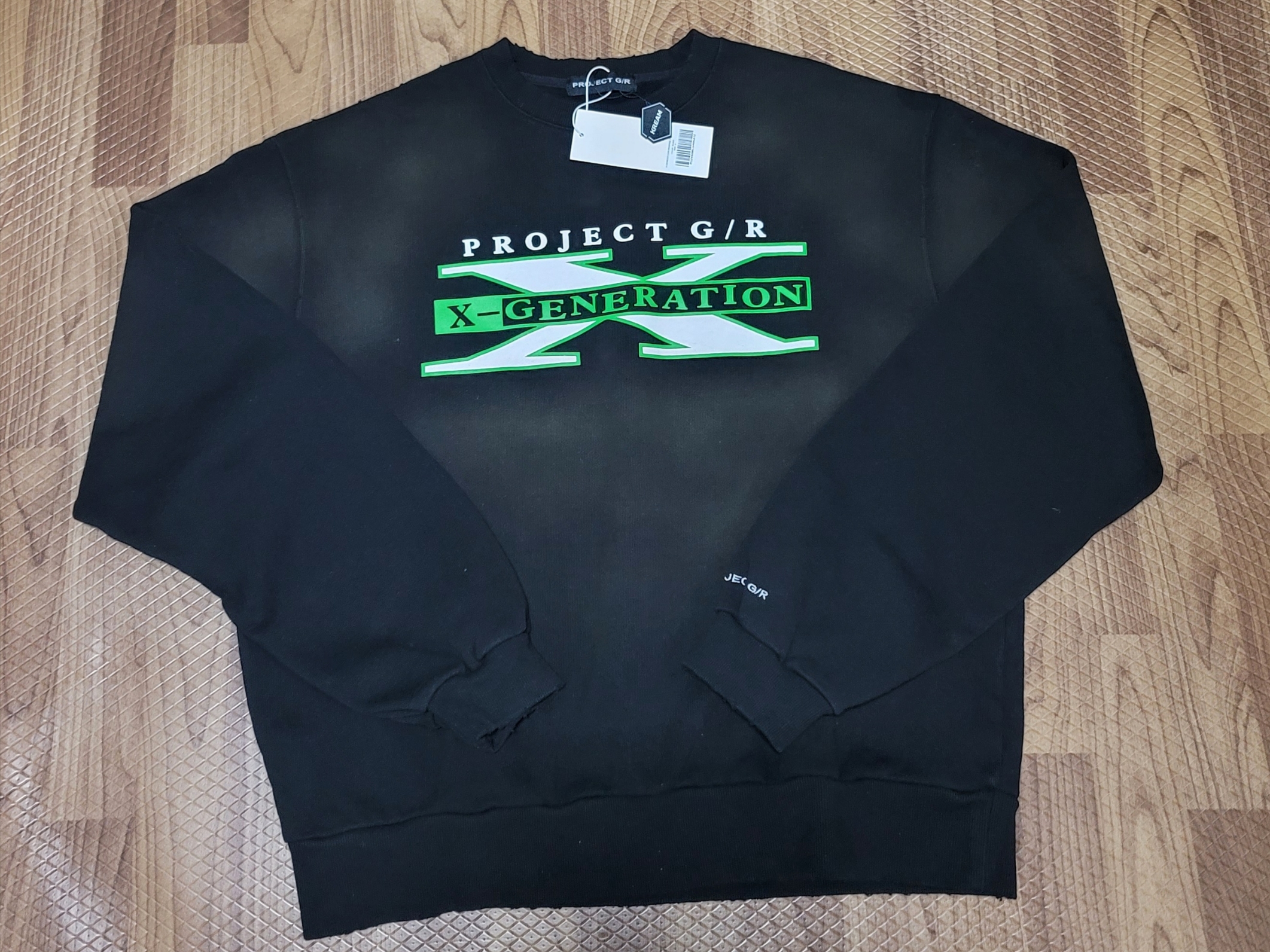 Project G/R X-Generation Washed Sweatshirt Black 착용 스타일 - 1