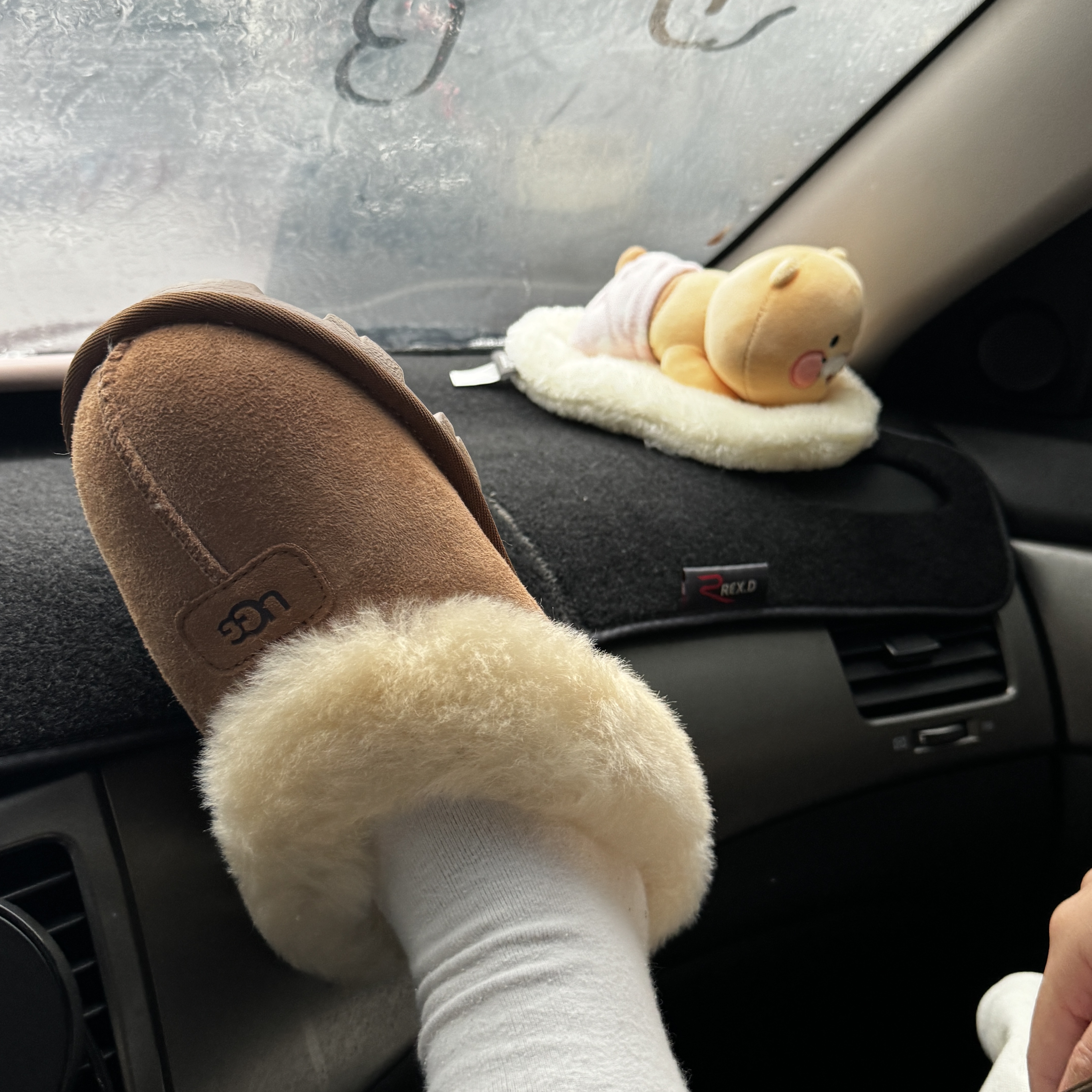 (W) UGG Coquette Slipper Chestnut 착용 스타일