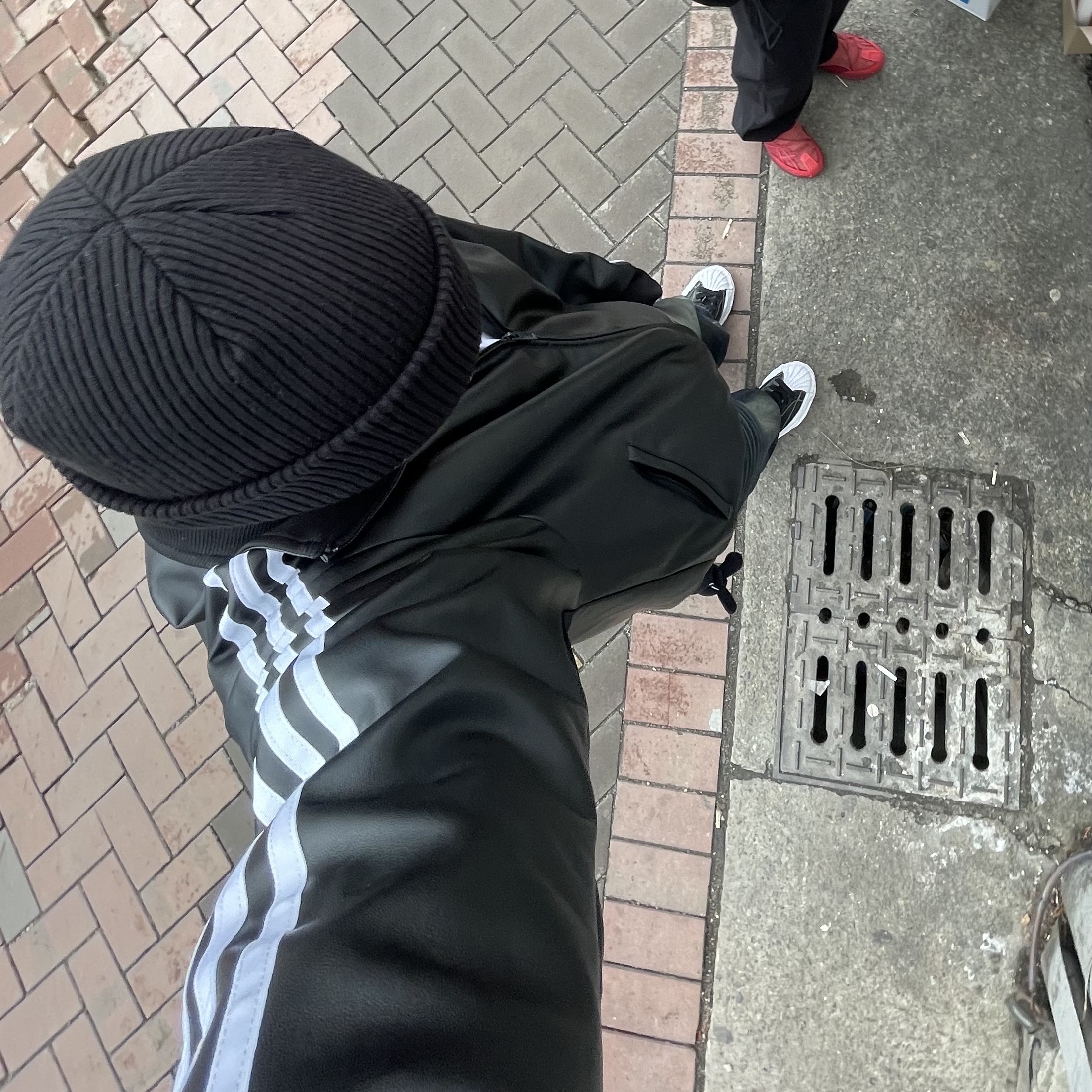 Maison Mihara Yasuhiro Blakey OG Sole Leather Low-top Sneakers Black, Adidas Faux Leather Adicolor 3S Loose Firebird Tracksuit Jacket Black - KR Sizing 착용 스타일 - 1