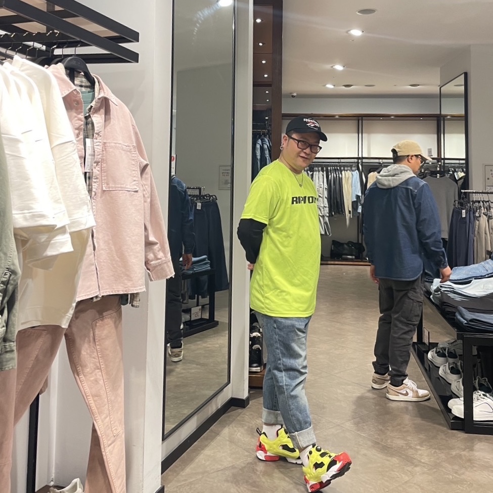 Reebok x Maison Margiela Project 0 IF Memory of Citron Yellow 착용 스타일 - 2