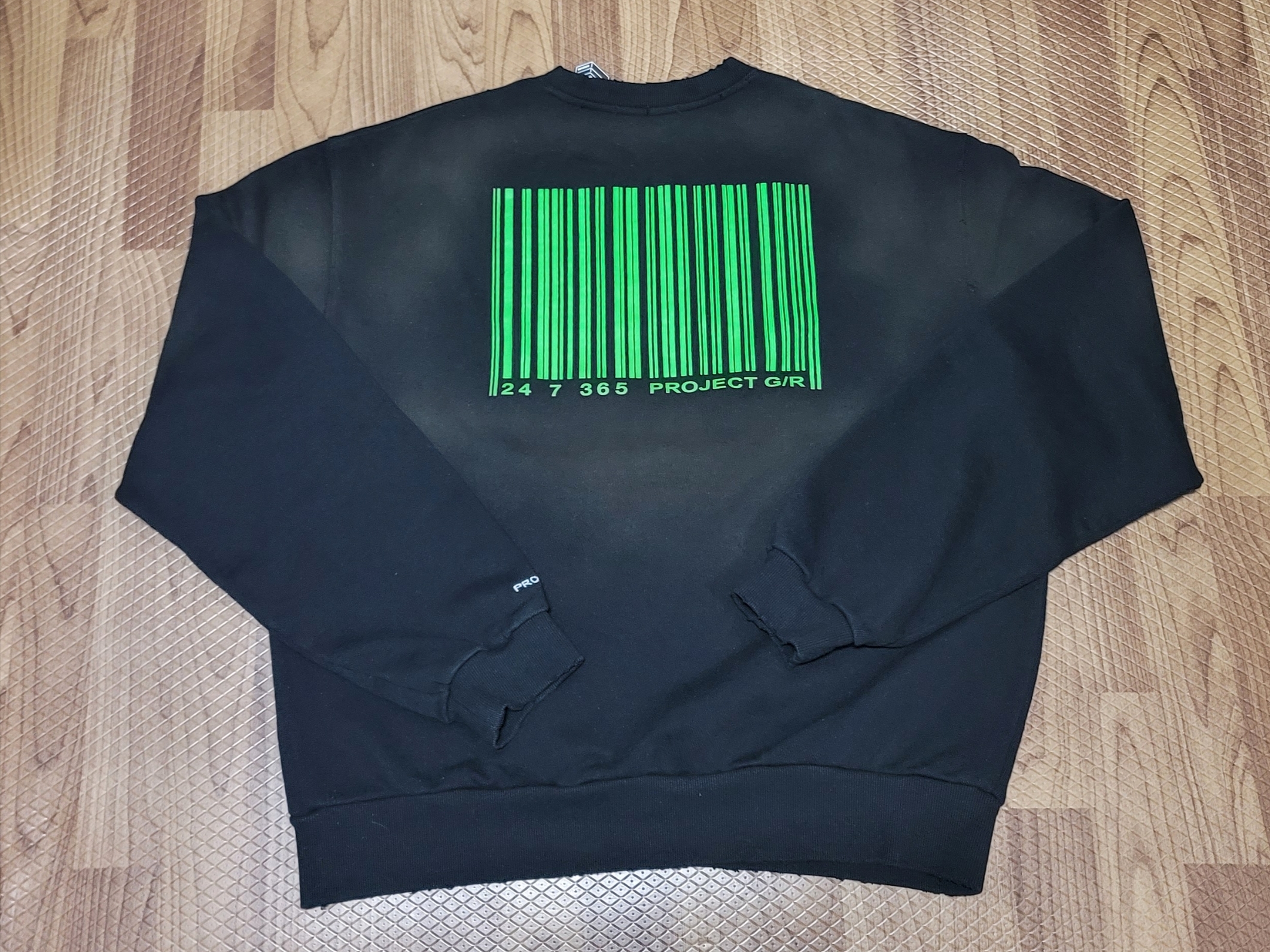 Project G/R X-Generation Washed Sweatshirt Black 착용 스타일 - 2