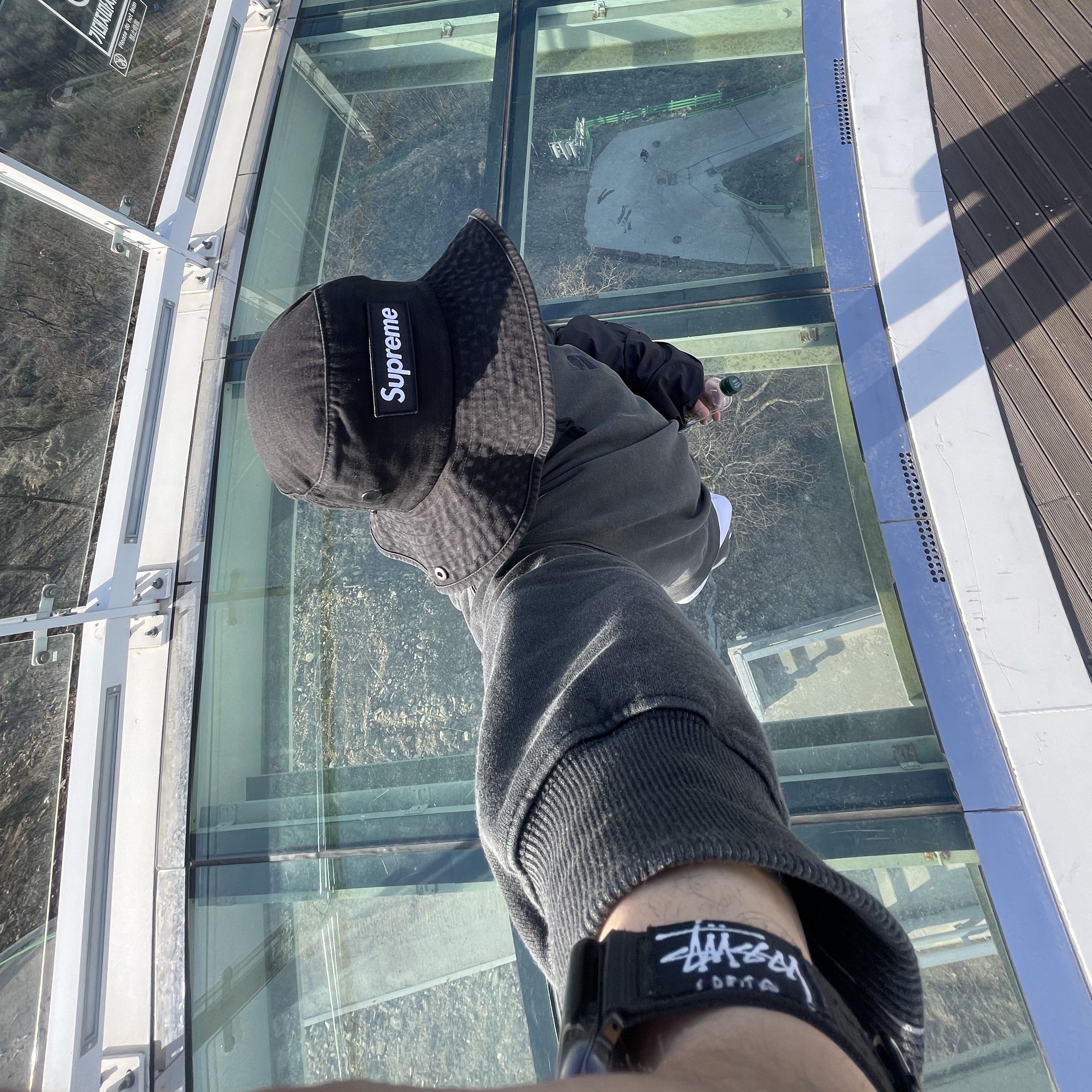 Supreme Military Boonie Black - 23FW, Asics GT-2160 White Illusion Blue 착용 스타일 - 2