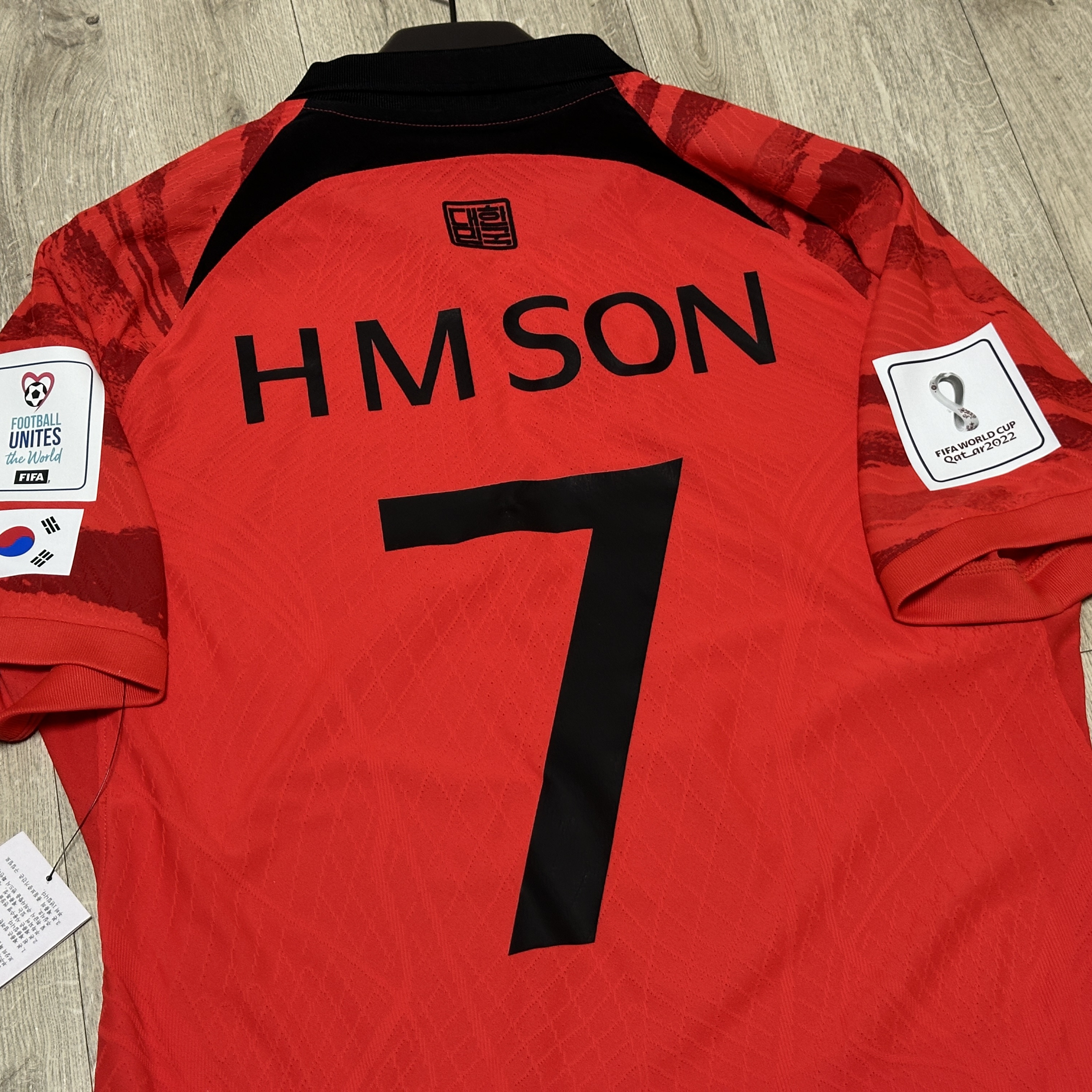 Nike Korea 2022/23 Dri-Fit ADV Player Issue Home SS Jersey Global Red - Asia (Non Marking Ver.) 착용 스타일 - 2