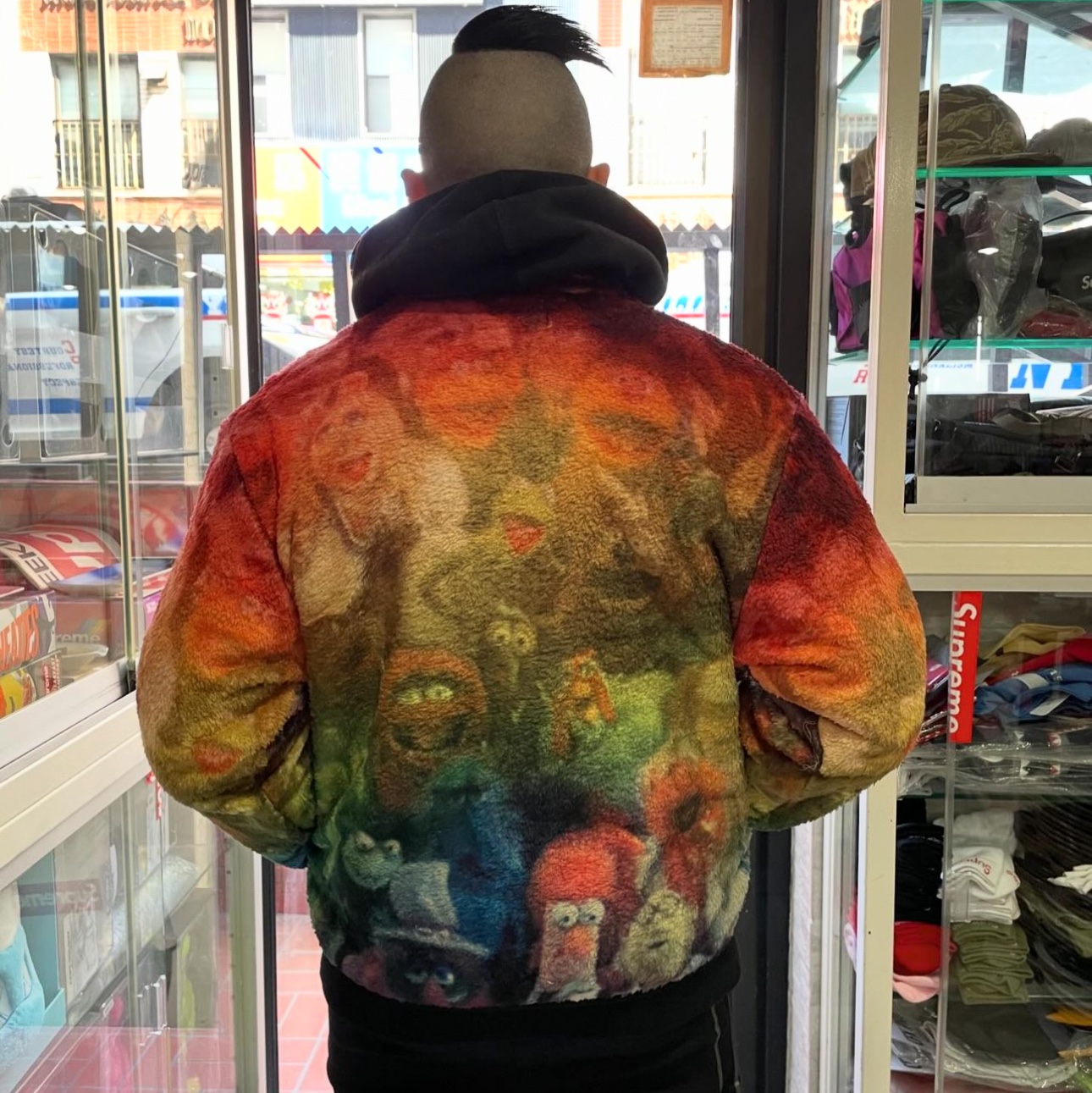 Supreme Muppets Fleece Jacket Multicolor - 24SS 착용 스타일 - 3