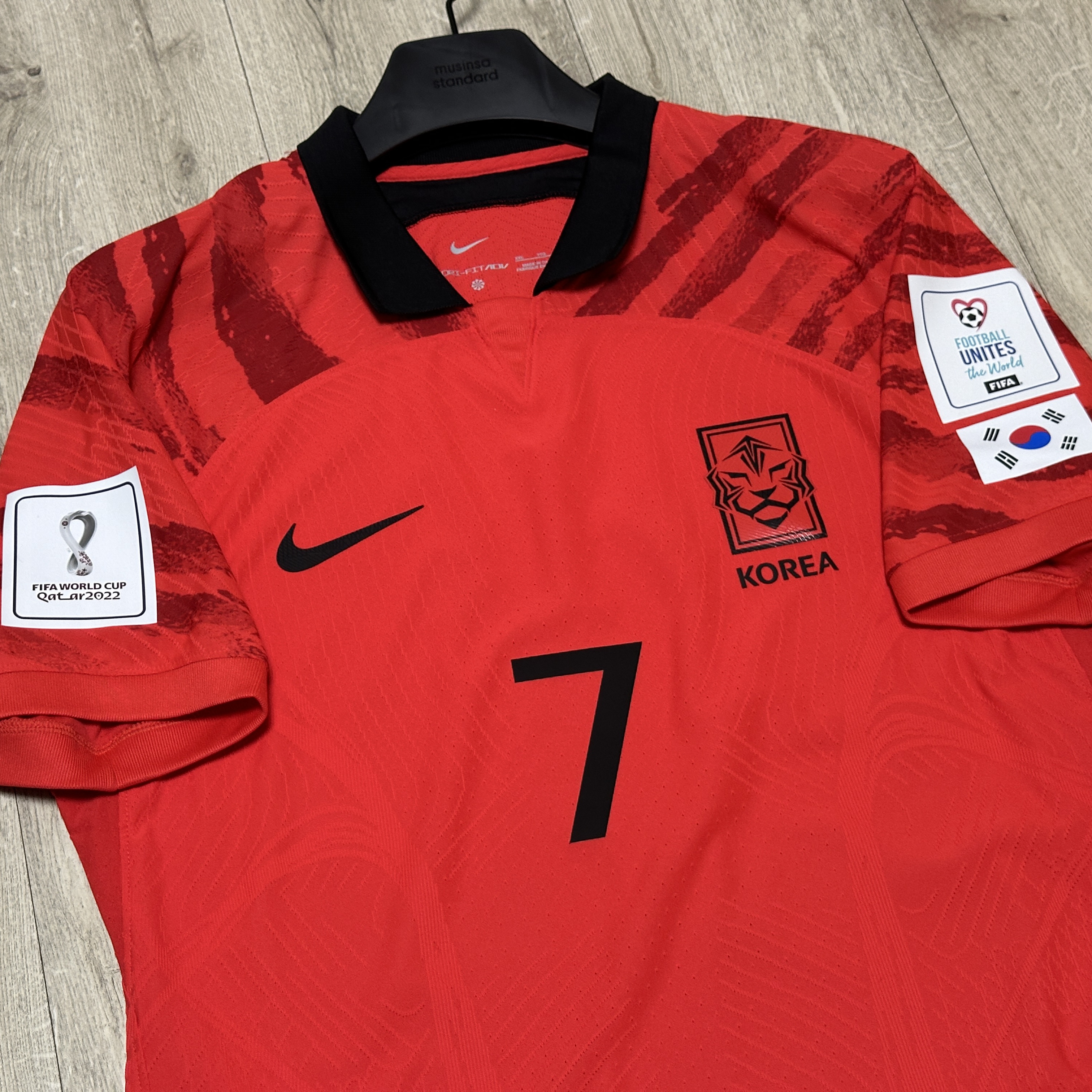 Nike Korea 2022/23 Dri-Fit ADV Player Issue Home SS Jersey Global Red - Asia (Non Marking Ver.) 착용 스타일 - 1