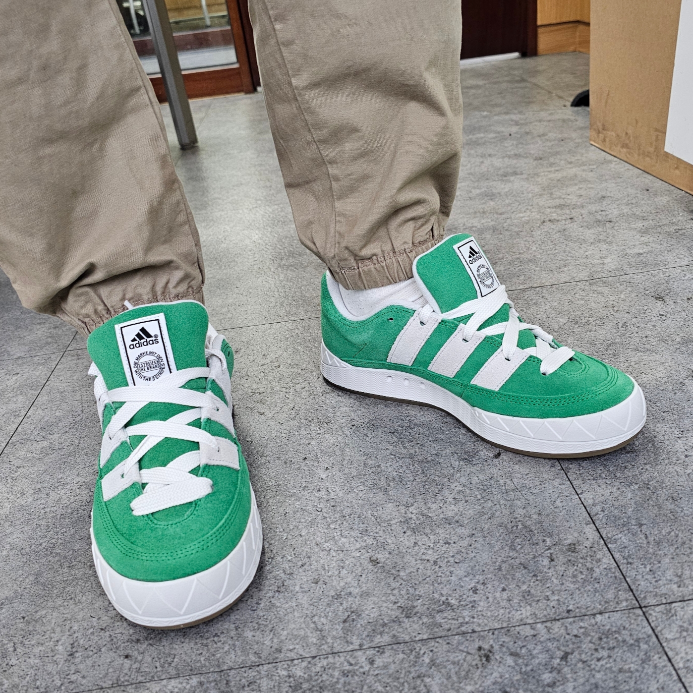 Adidas Adimatic Green 착용 스타일 - 3