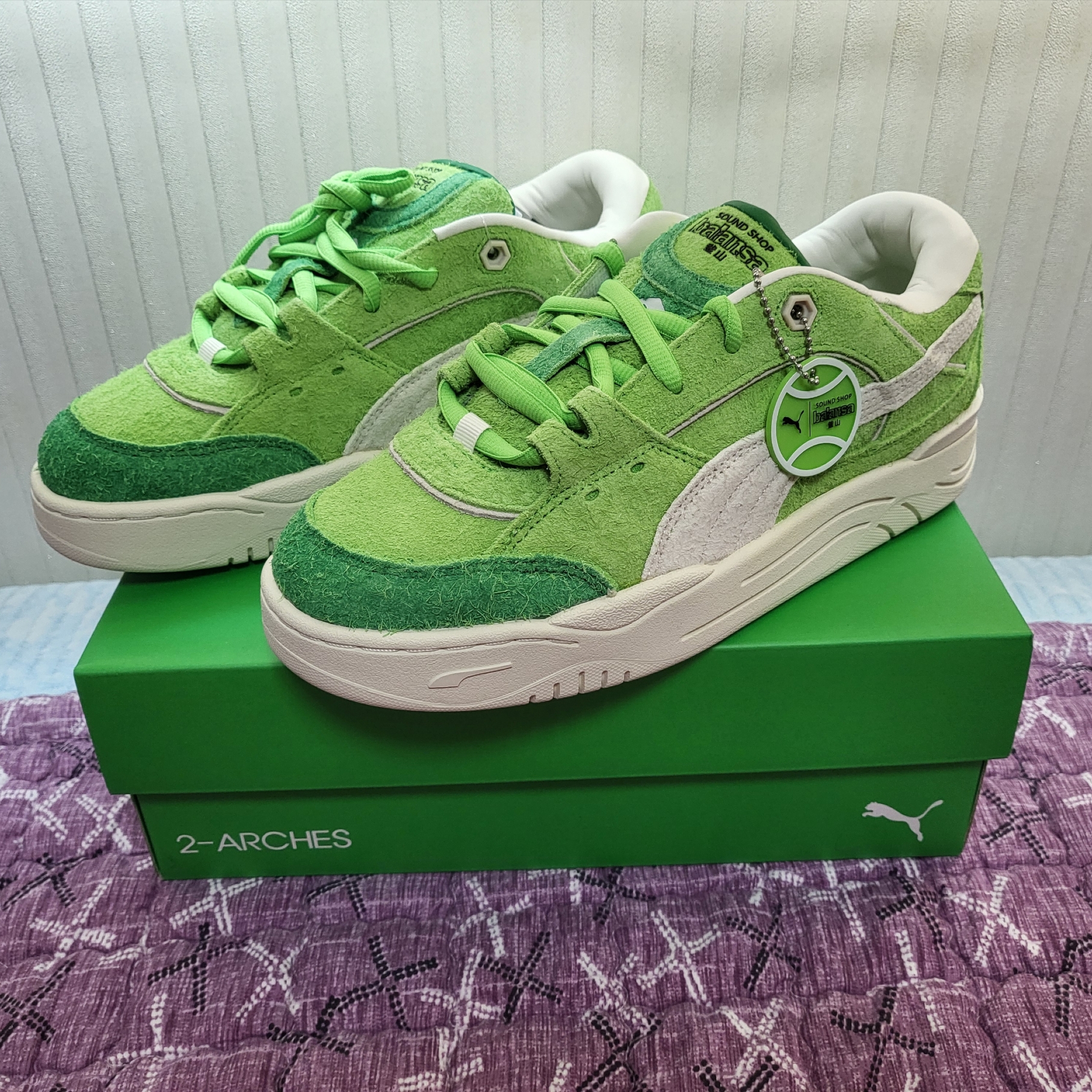 Puma x Balansa 180 White Archive Green 착용 스타일