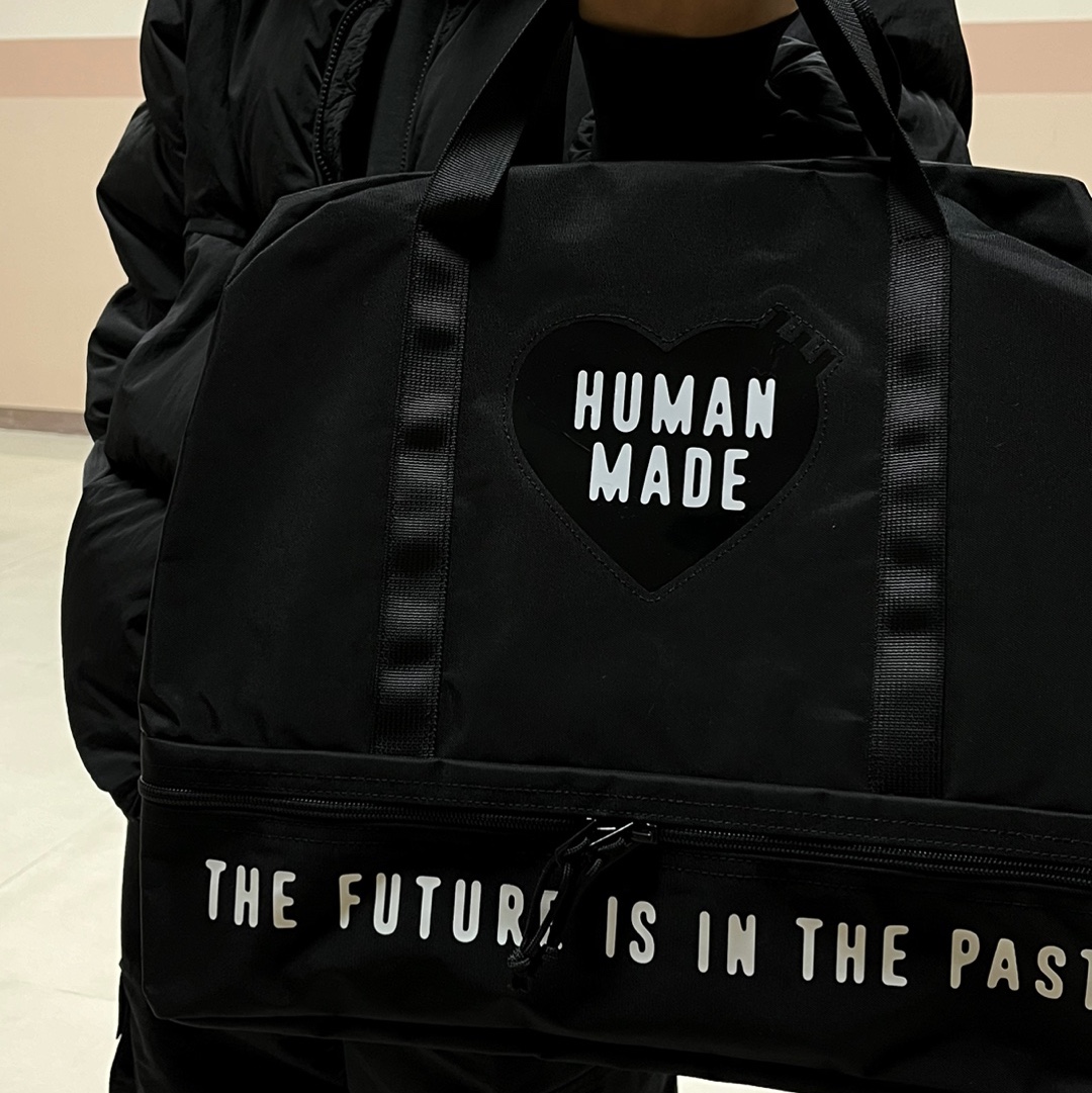 Human Made Boston Bag Black 착용 스타일