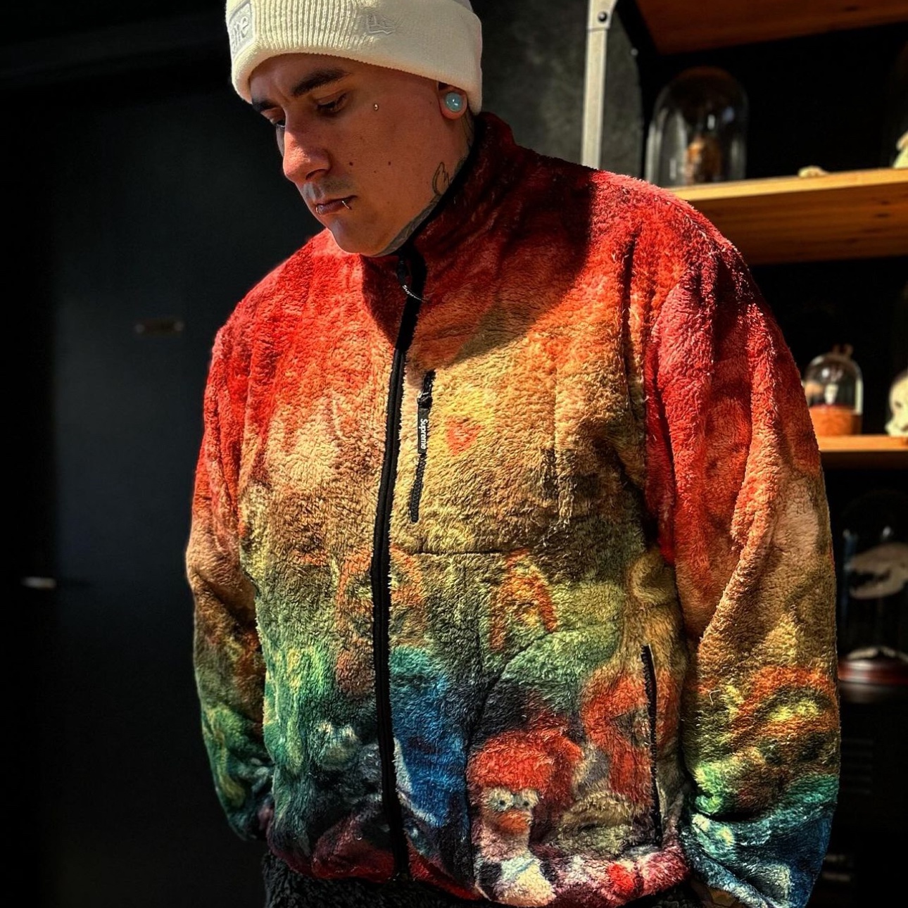 Supreme Muppets Fleece Jacket Multicolor - 24SS 착용 스타일 - 2