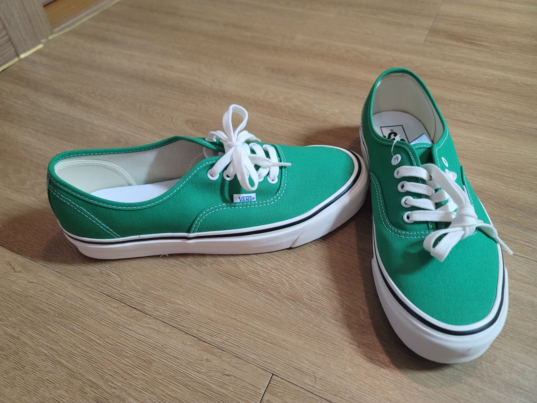 Vans Authentic 44 DX Anaheim Factory Emerald Green 착용 스타일