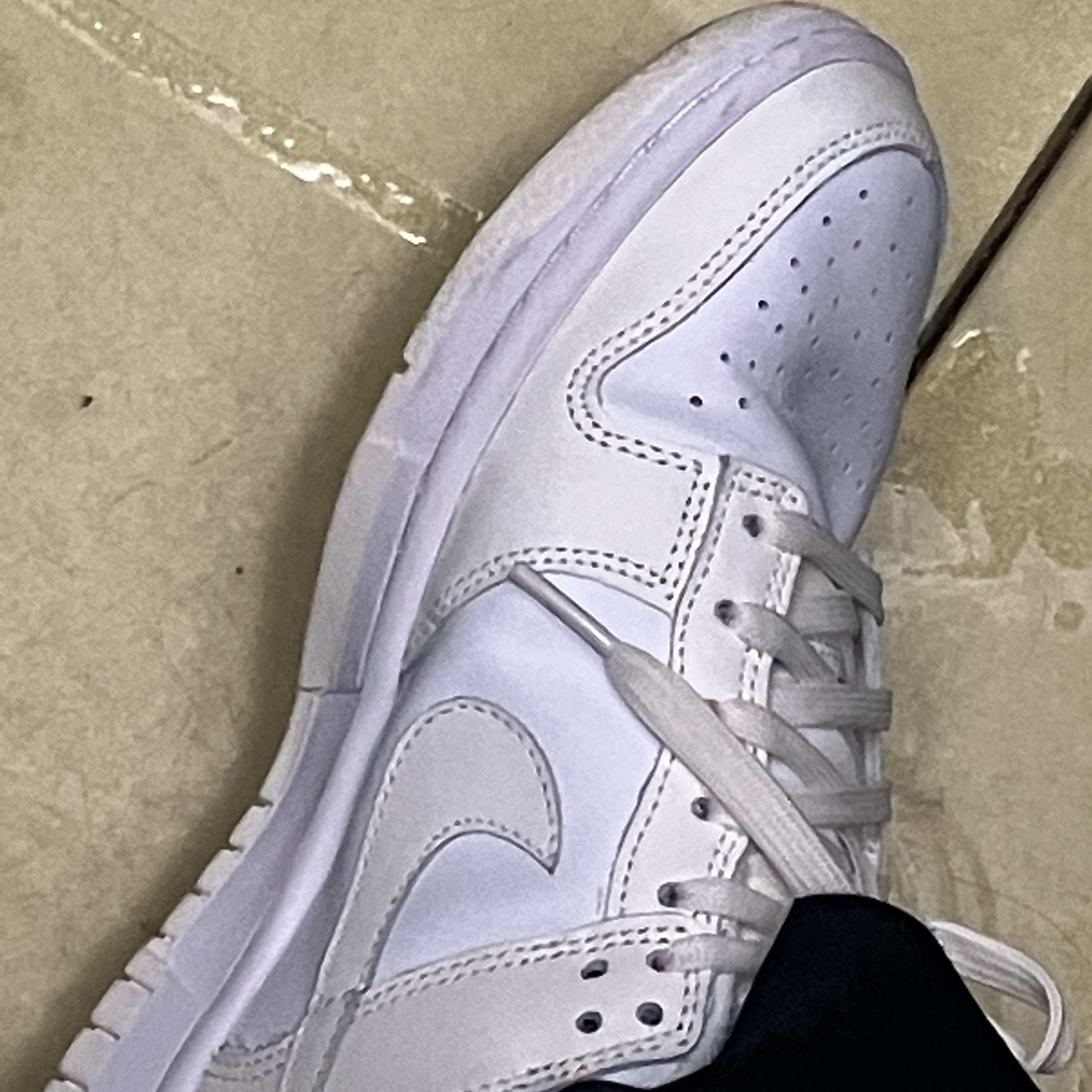 (W) Nike Dunk Low White and Sail 착용 스타일