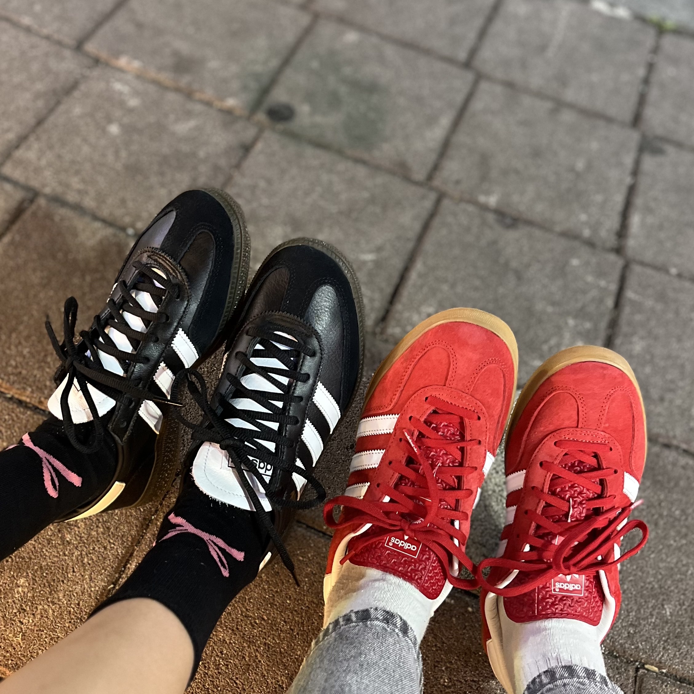 Adidas Gazelle Indoor Scarlet, Adidas Spezial Handball Core Black White 착용 스타일