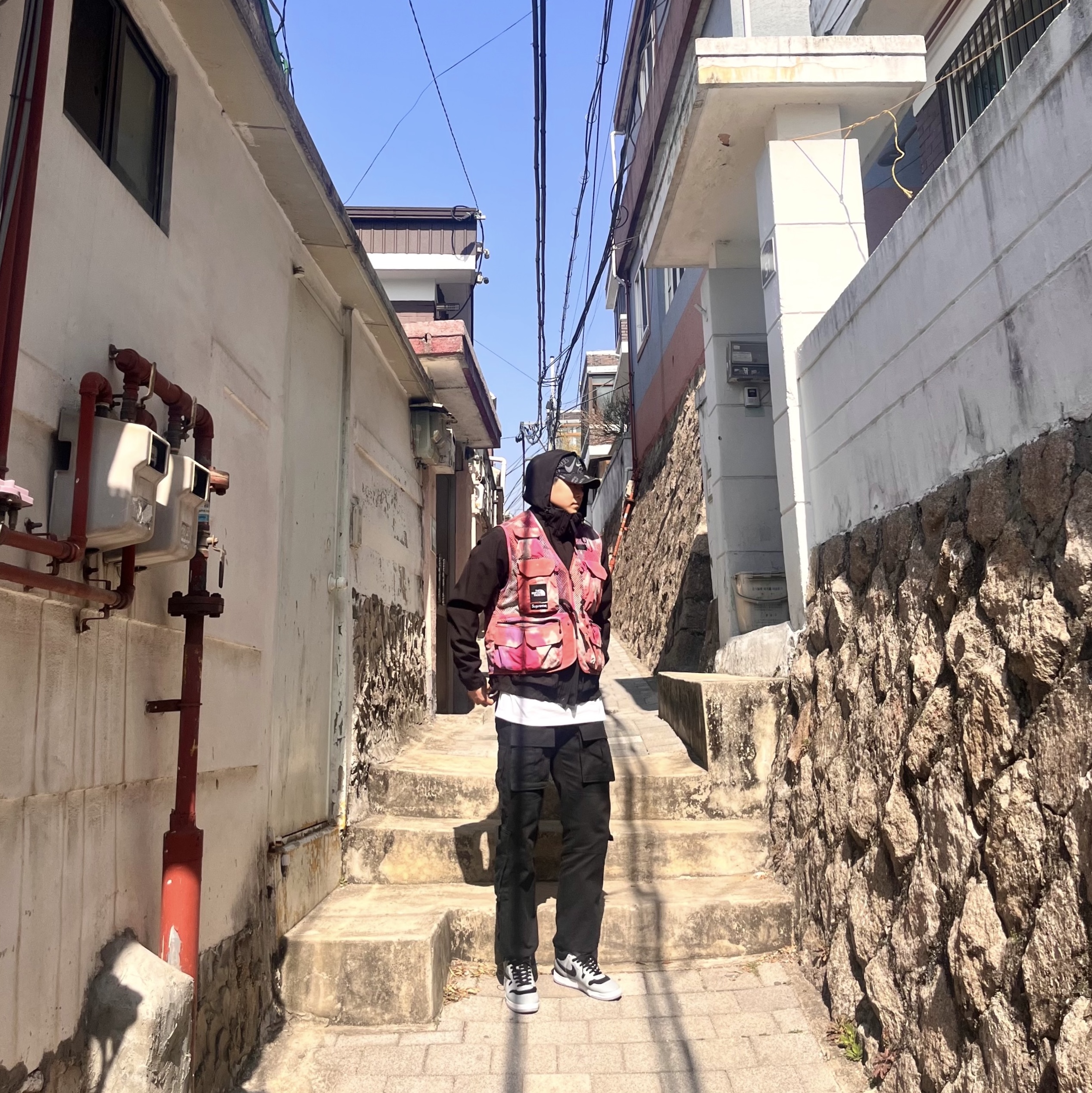 Supreme x The North Face Cargo Vest Multi-Color - 20SS 착용 스타일