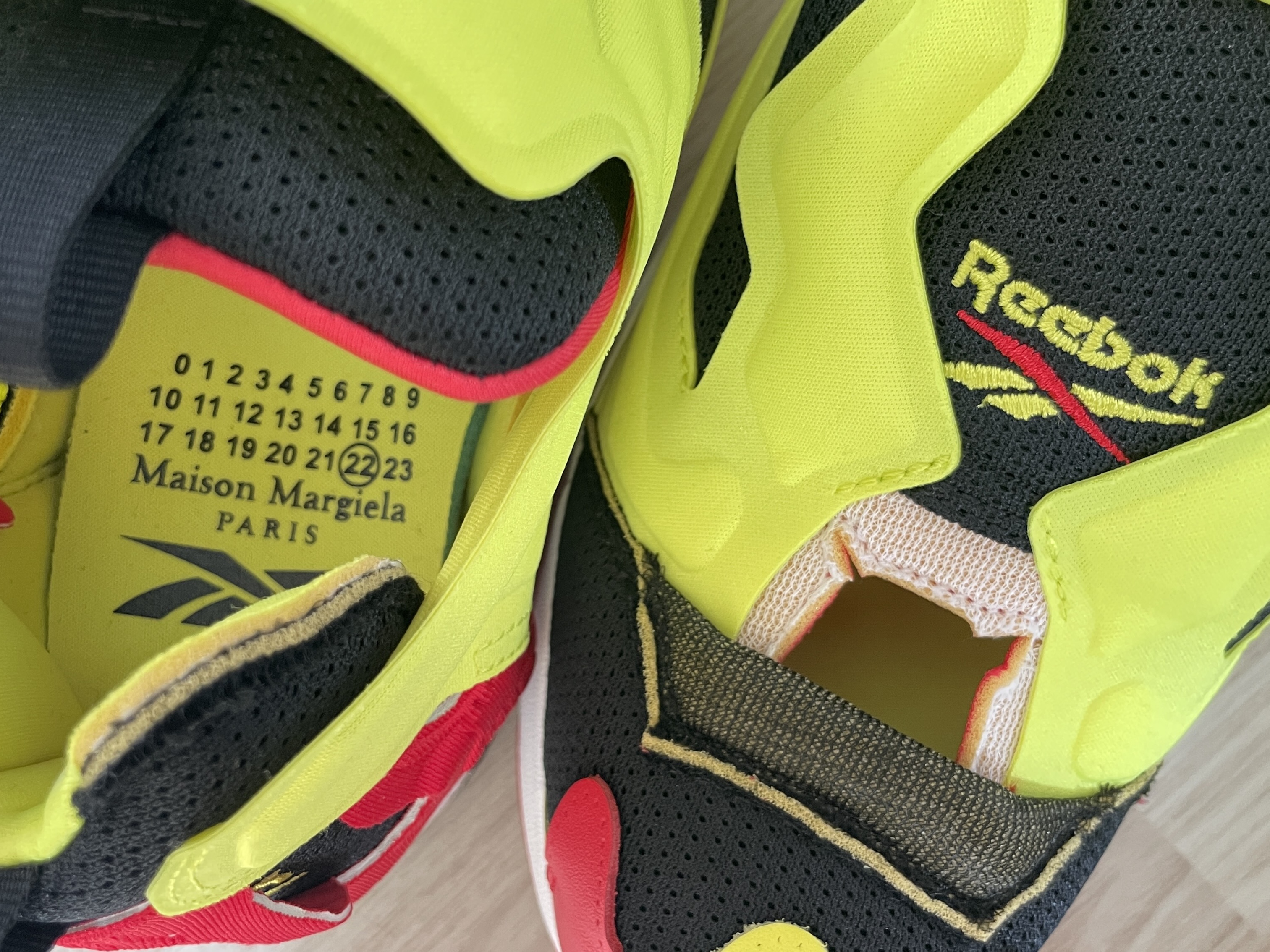 Reebok x Maison Margiela Project 0 IF Memory of Citron Yellow 착용 스타일 - 1