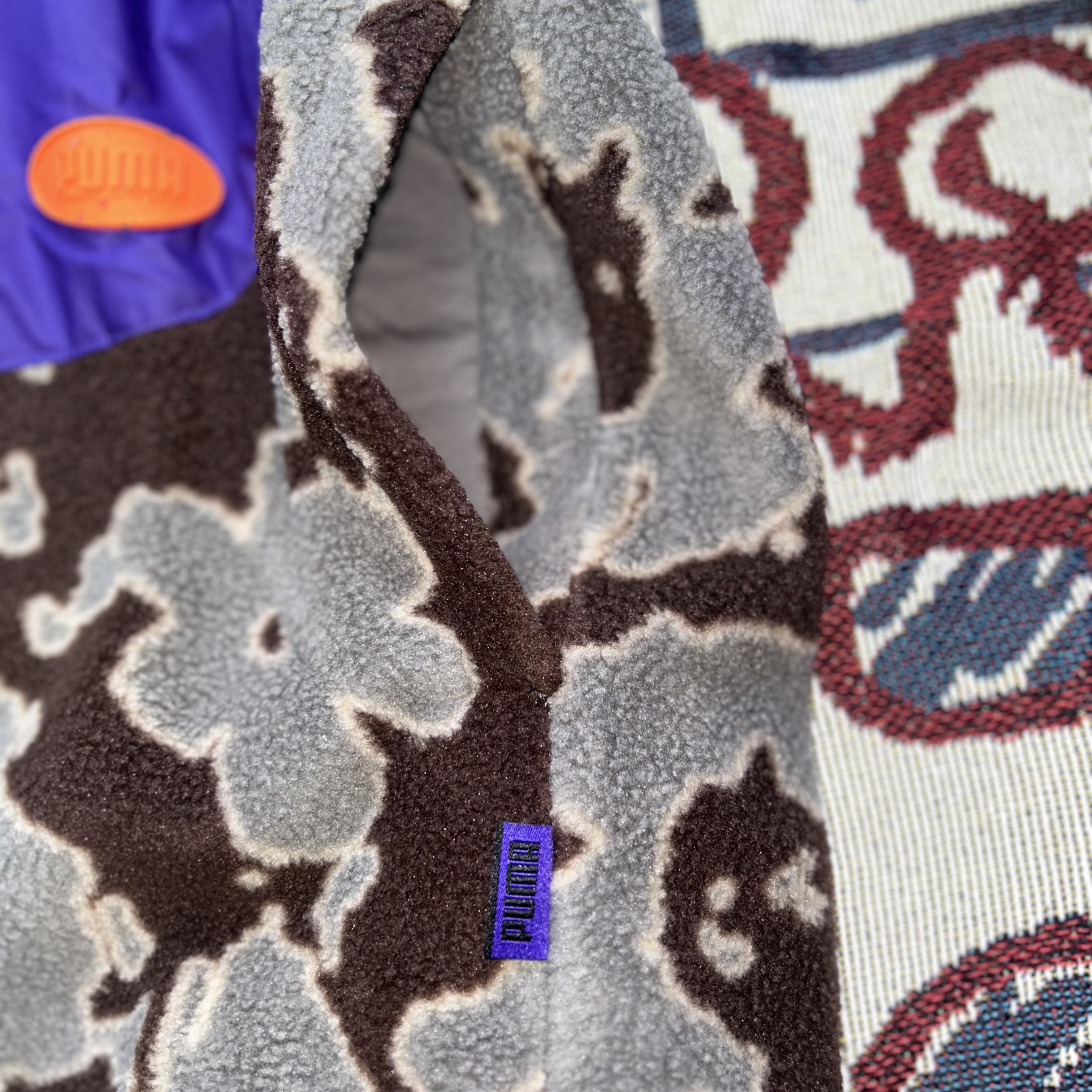 Puma x P.A.M. Polar Fleece Jacket Cloudburst 착용 스타일 - 3