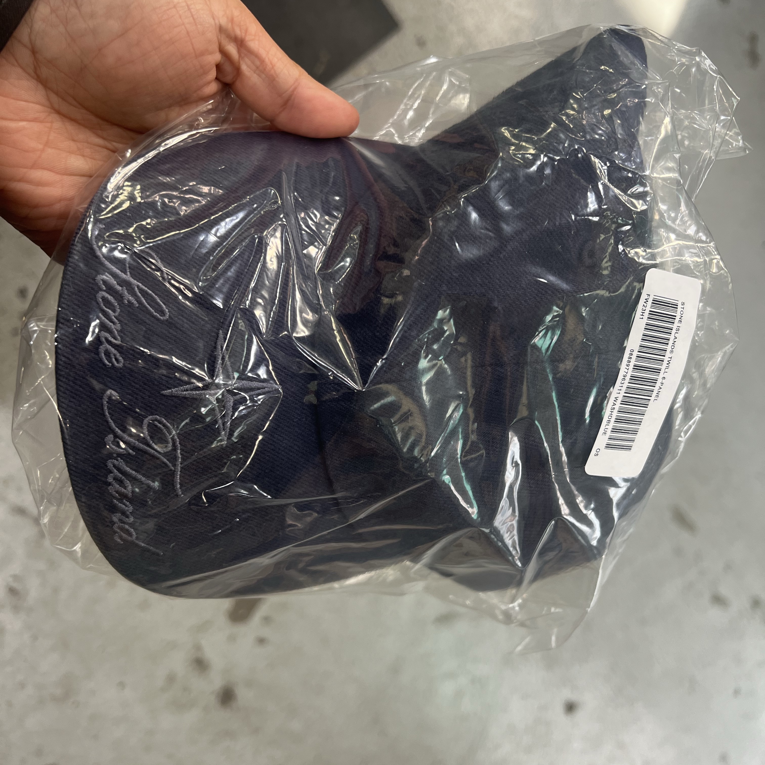 Supreme x Stone Island Denim 6-Panel Navy - 23FW 착용 스타일
