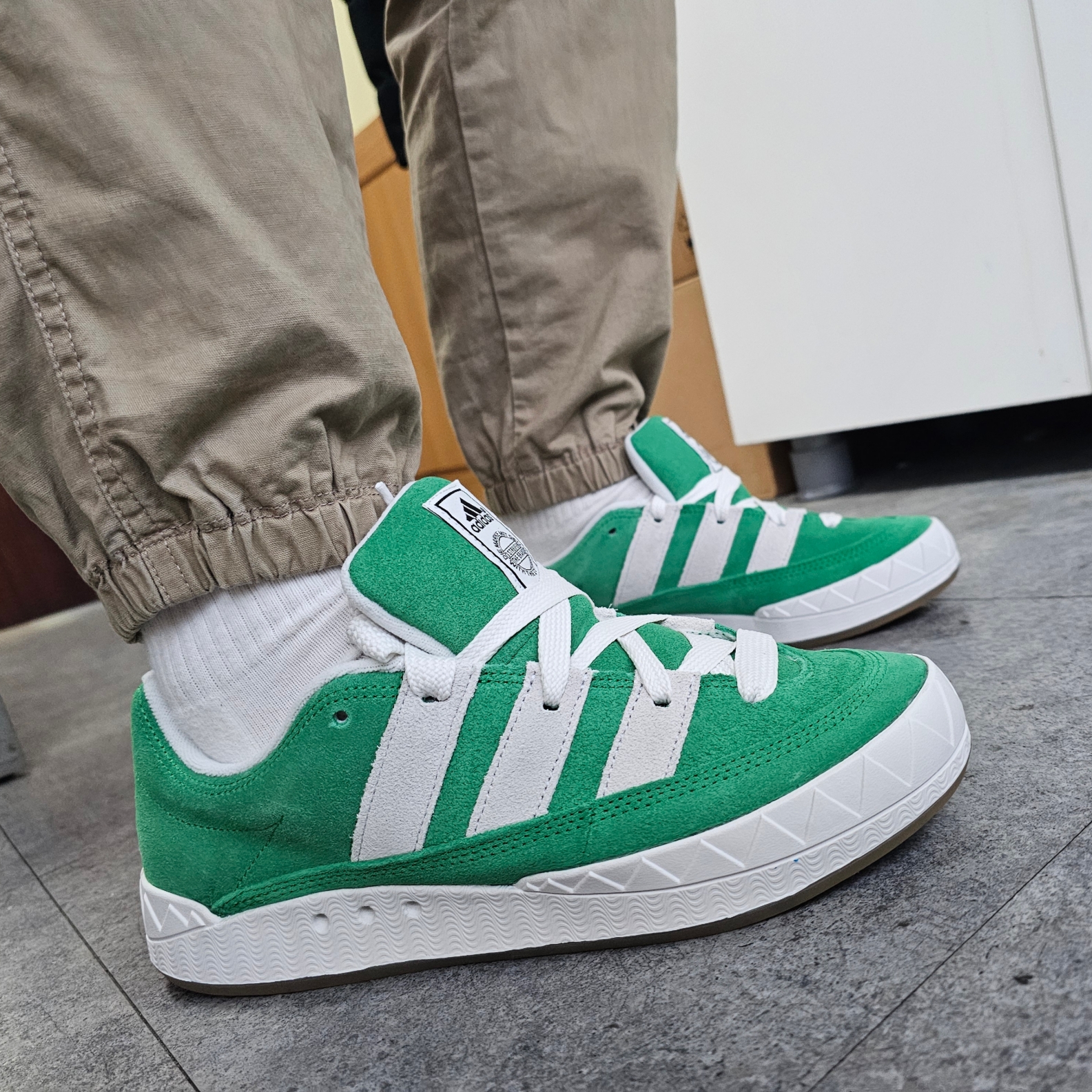 Adidas Adimatic Green 착용 스타일 - 2