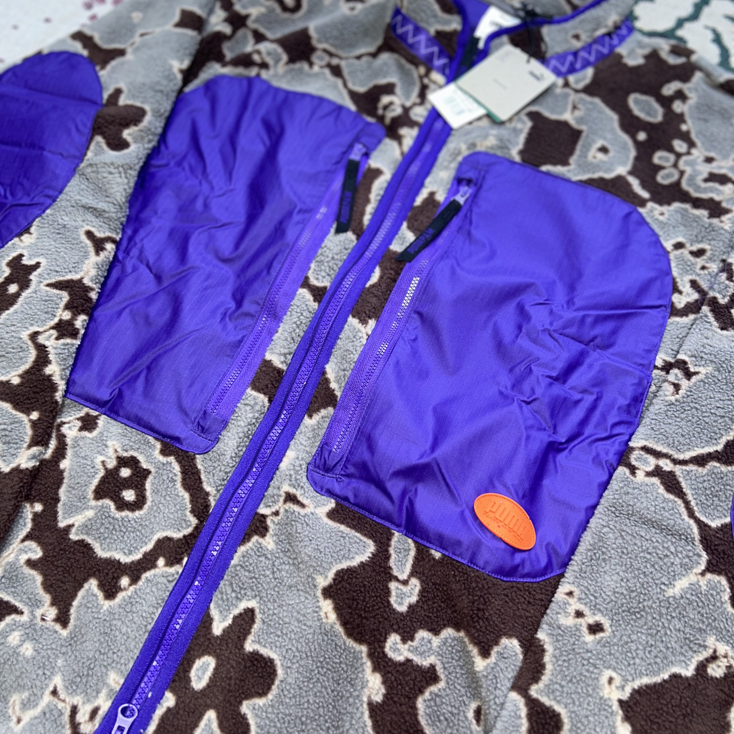 Puma x P.A.M. Polar Fleece Jacket Cloudburst 착용 스타일 - 1