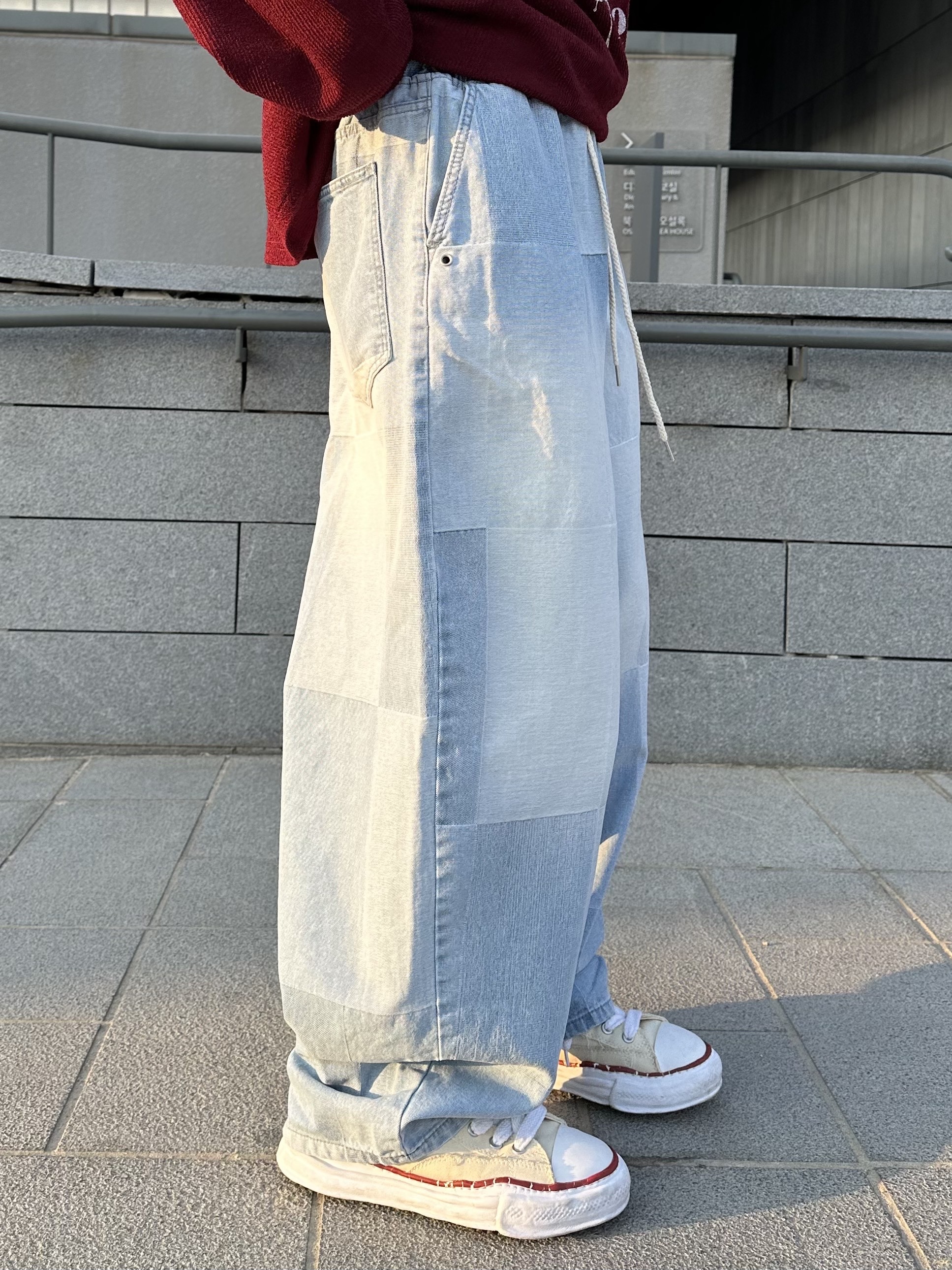 Maison Mihara Yasuhiro Peterson OG Sole Canvas Low-top Sneakers Natural 착용 스타일 - 3