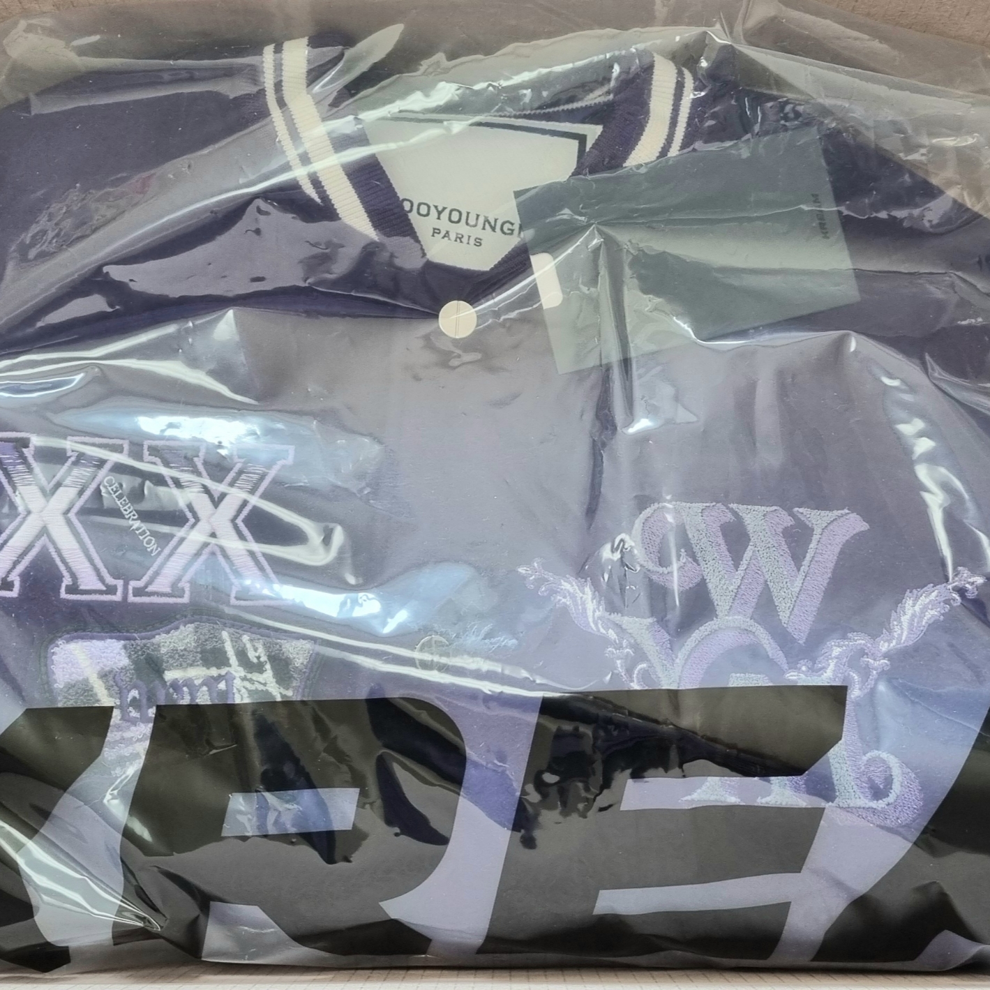 Wooyoungmi Varsity Jacket Violet - 23SS 착용 스타일 - 3