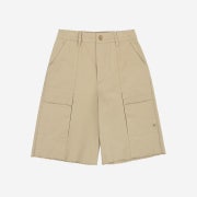 STUDIOTABLE Bermuda Cotton Pocket Pants Beige