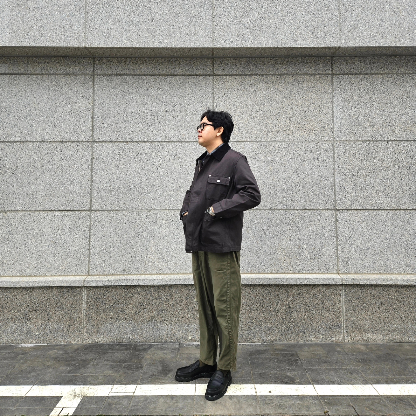 Kapital Beach Fleece Beach Vest Charcoal, Nike ACG Dri-Fit UV Devastation Trail Shirt Smoke Grey - Asia 착용 스타일 - 4