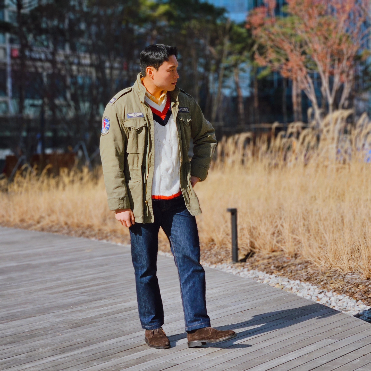 Levi's 501 Original Fit Jean Dark Wash, [30% 적립] Polo Ralph Lauren Classic Fit Garment Dyed Oxford Shirt White 착용 스타일