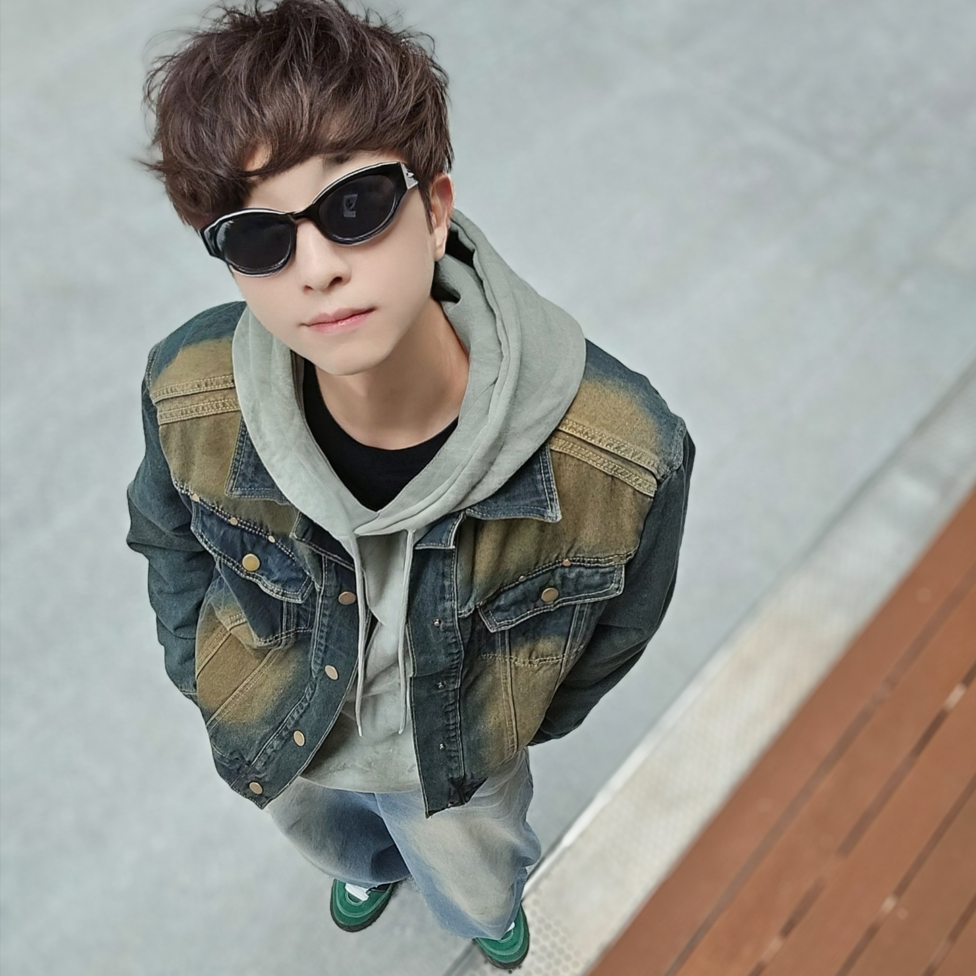 Adidas x YNuK Adimatic Dark Green Core Black 착용 스타일 - 5