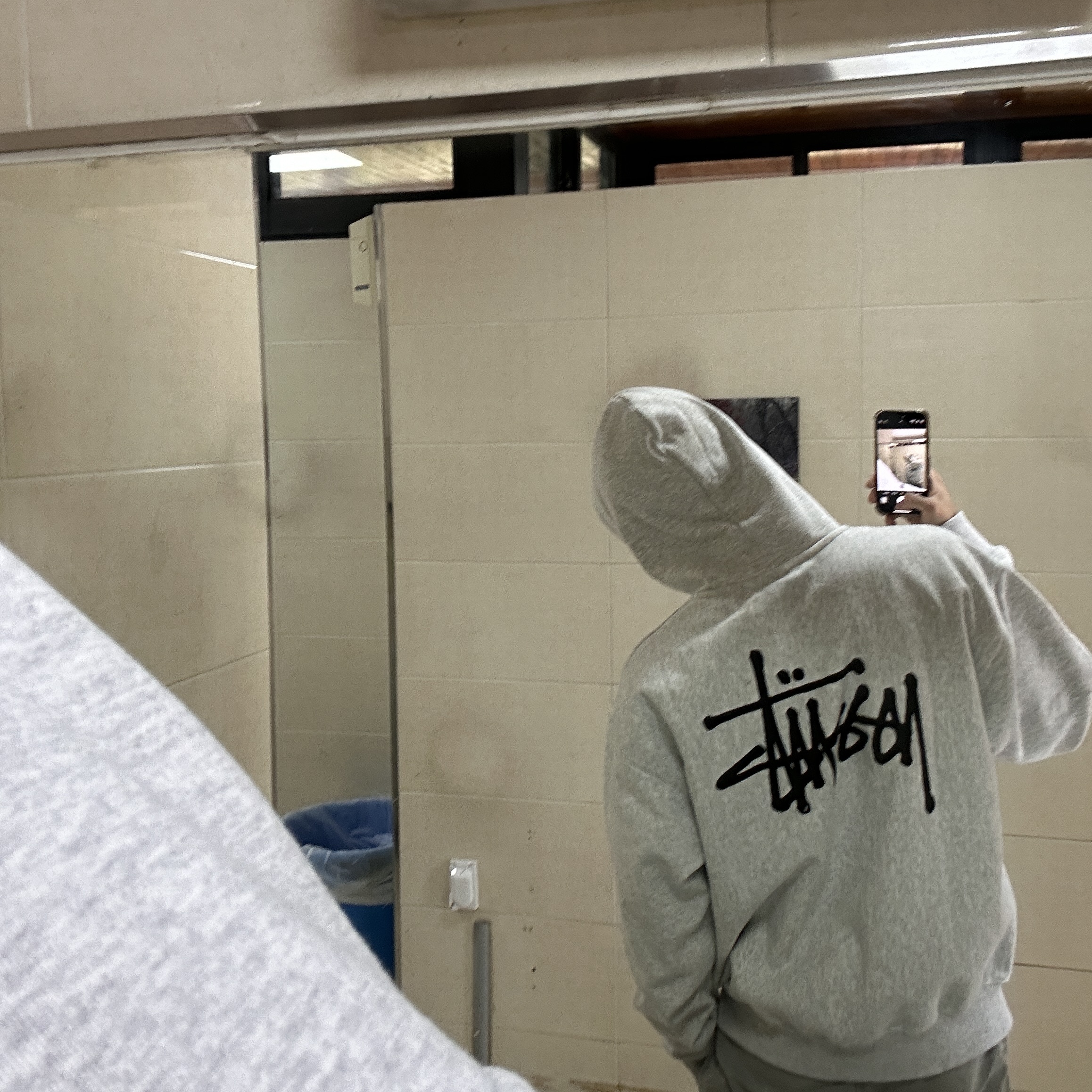 Stussy Basic Stussy Zip Hoodie Ash Heather 2023 착용 스타일 - 5