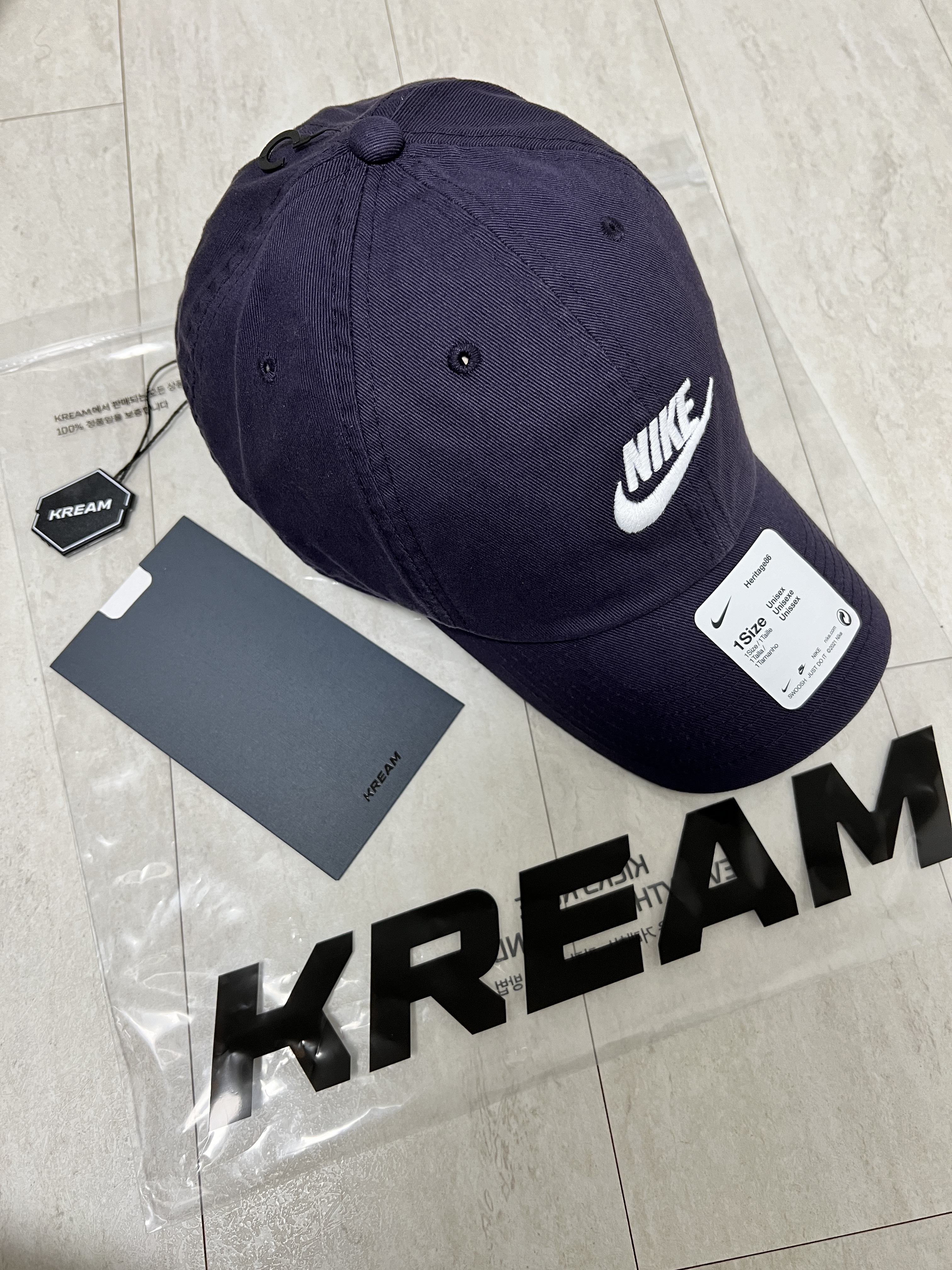 Nike Heritage 86 Futura Washed Cap Cave Purple 착용 스타일
