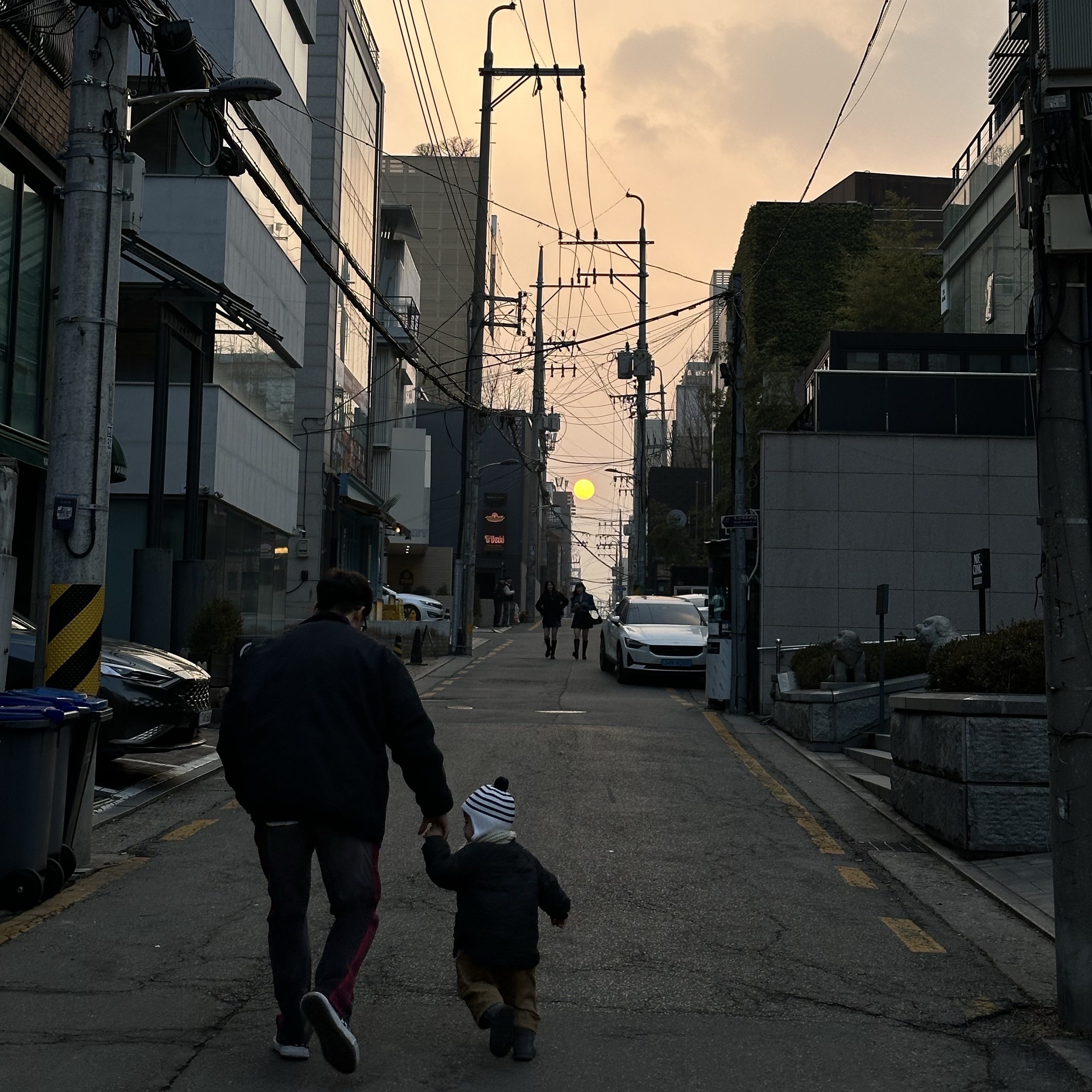 Needles 16oz Cotton Canvas Lumberjack Coat Black, Needles Narrow Track Pants Velour Charcoal 착용 스타일 - 1