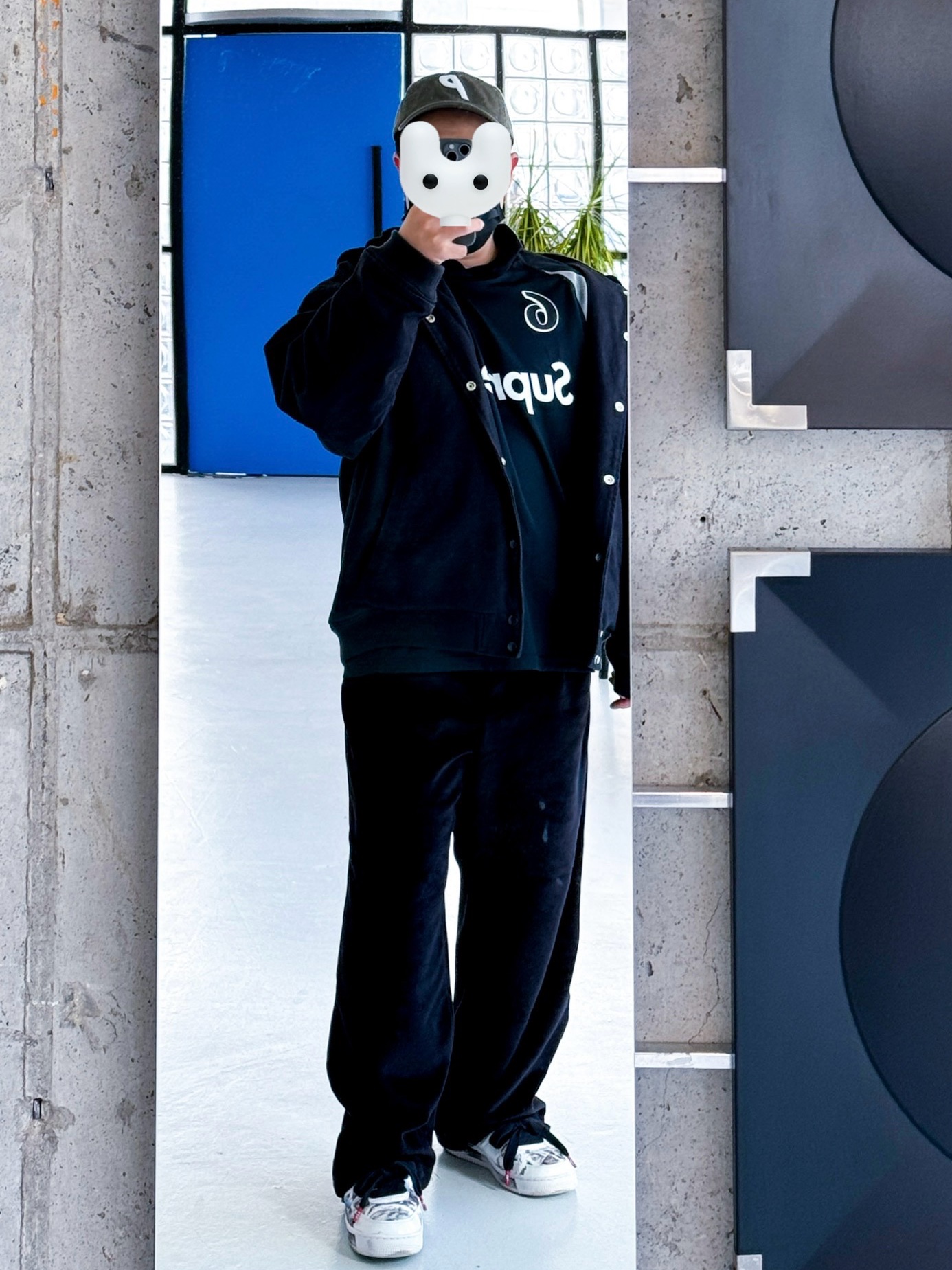 Nike x Peaceminusone Air Force 1 Low Para-Noise 2.0, Supreme Hooded Soccer Jersey Black - 23FW 착용 스타일