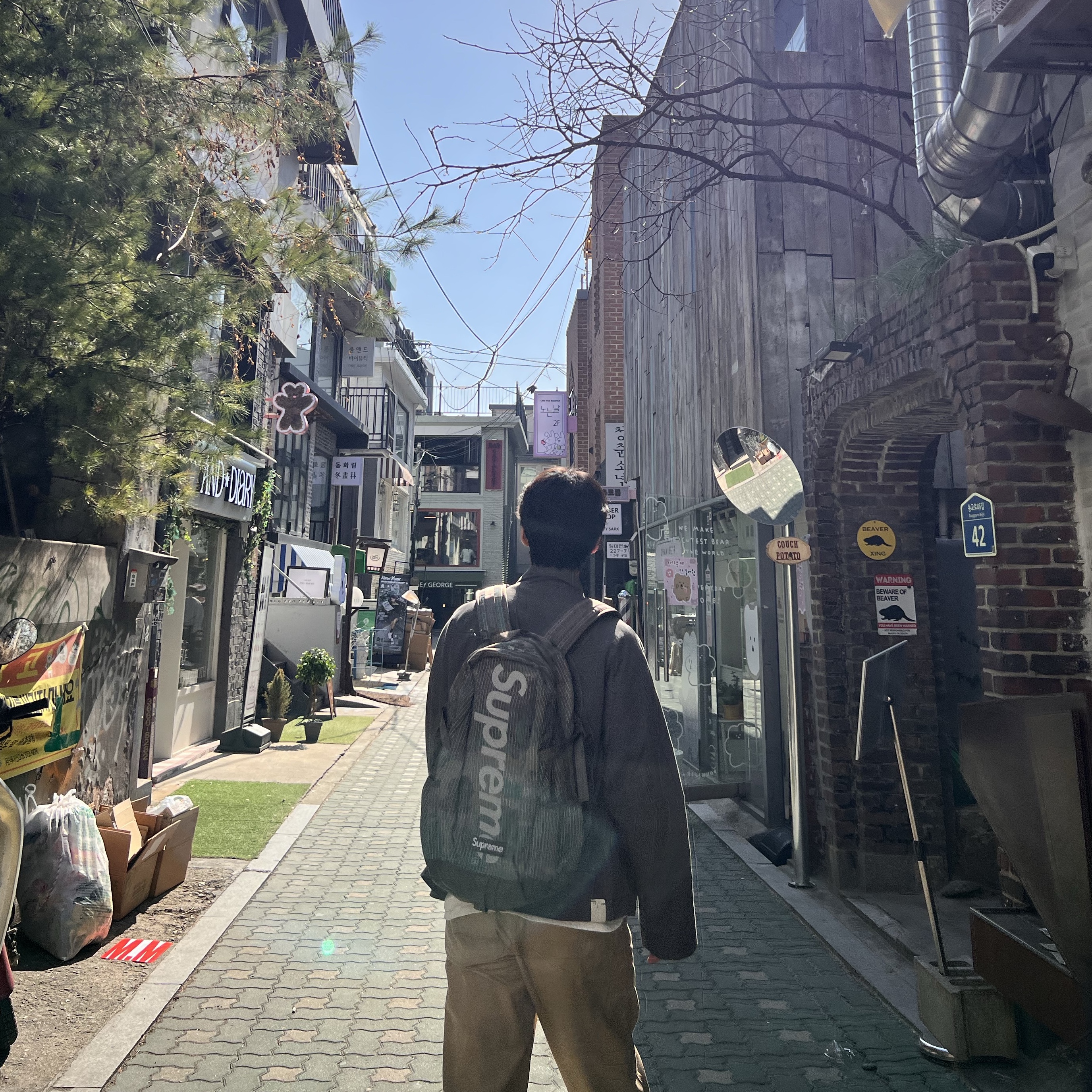 Supreme Backpack Woodland Camo - 24SS 착용 스타일