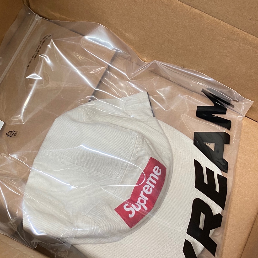 Supreme Washed Chino Twill Camp Cap Natural - 24SS 착용 스타일