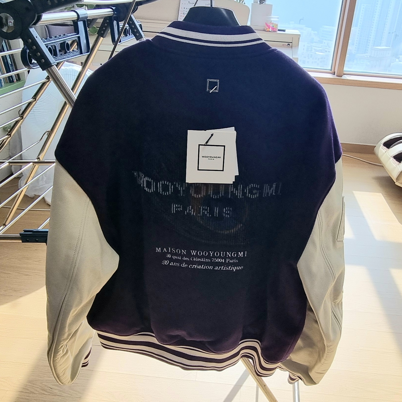 Wooyoungmi Varsity Jacket Violet - 23SS 착용 스타일 - 2