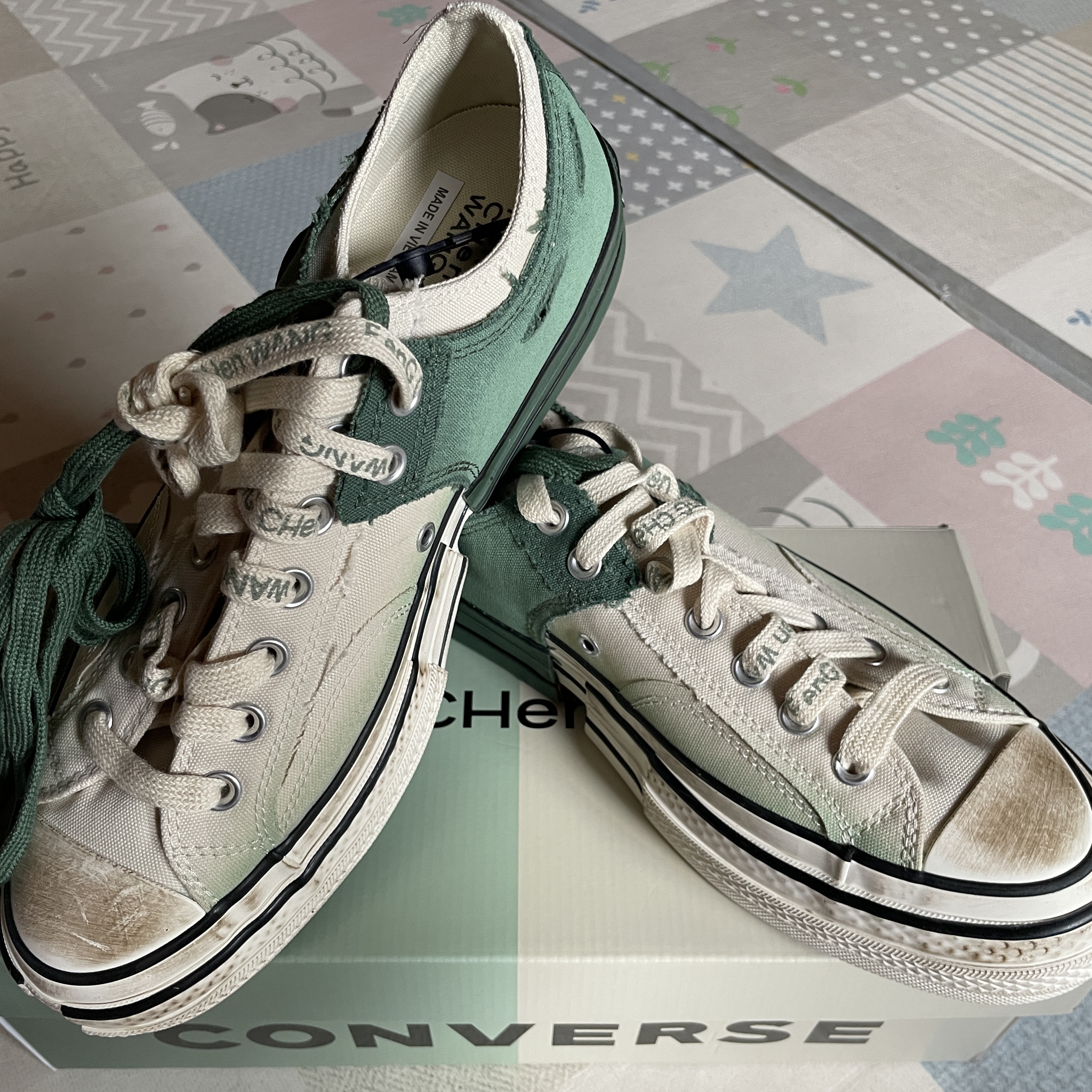 Converse x Feng Chen Wang Chuck 70 Ox 2-in-1 Myrtle 착용 스타일