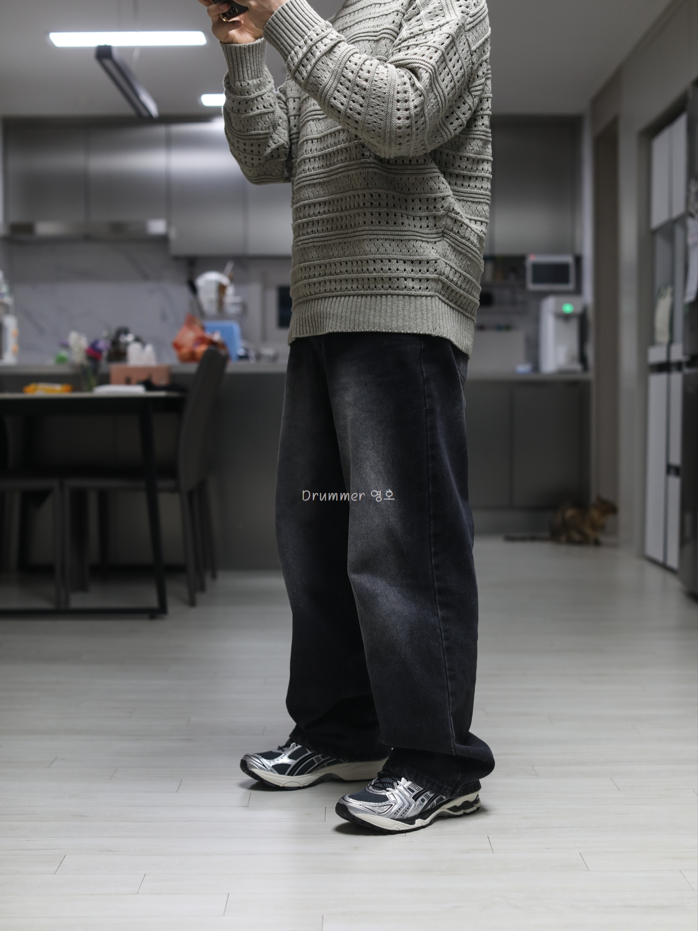 Asics Unlimited Gel-Kayano 14 Carrier Grey Black 착용 스타일 - 2